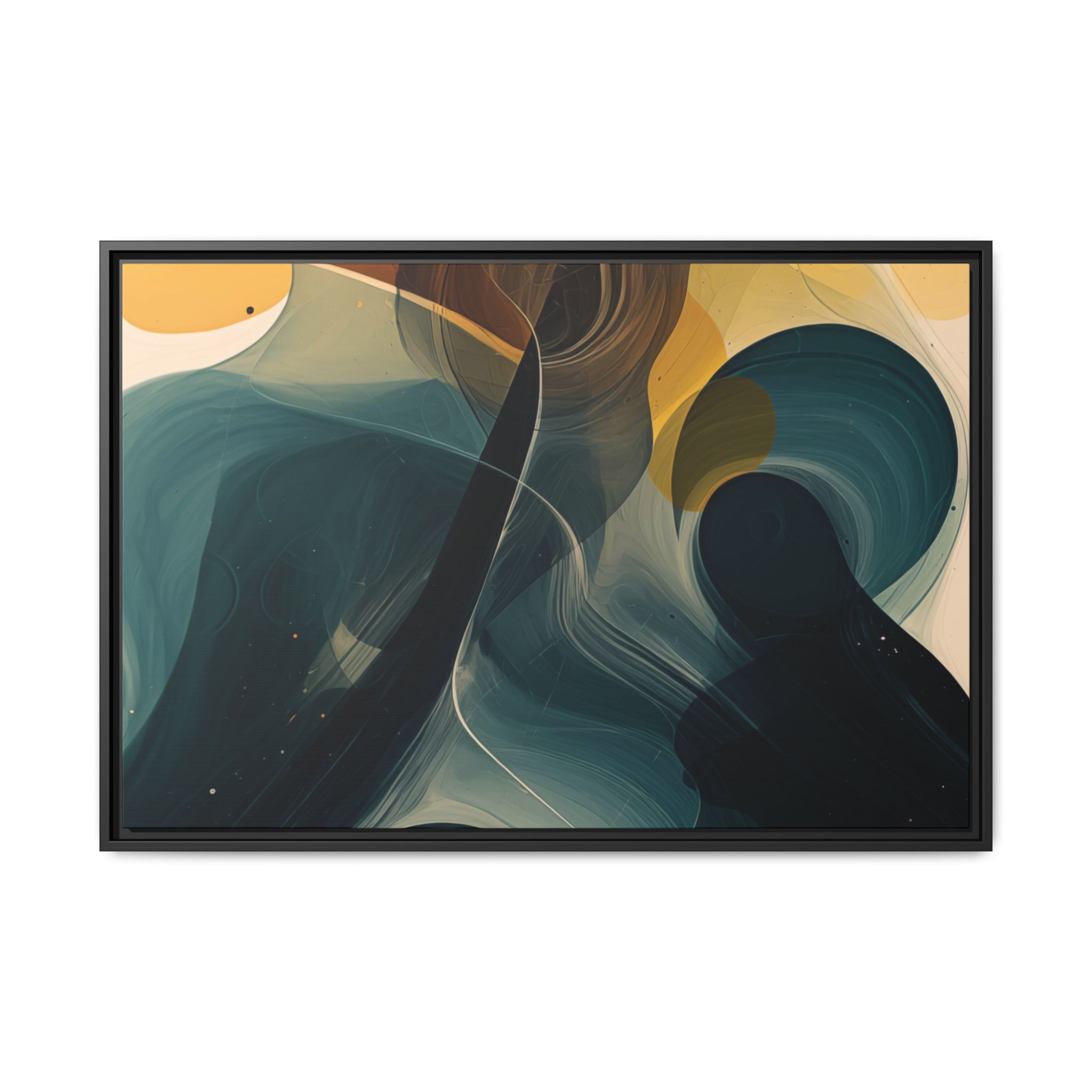 Magic Blob (v1 Clear), Framed Matt Canvas (Black, White, Brown,) - Image 5