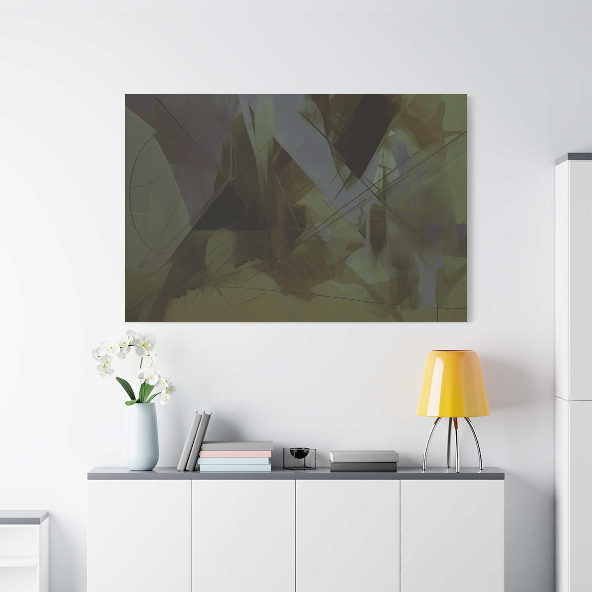 Abstracts Horn (v1 Green) - Stretched Canvas - Image 23