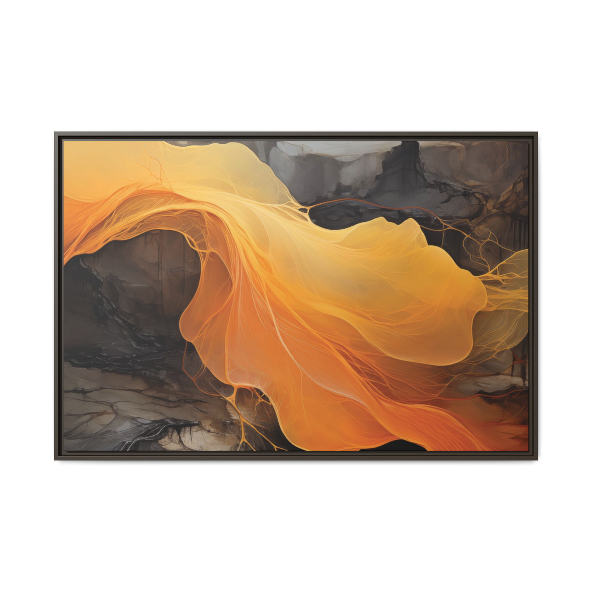 Siesmic Clouds - Floating (v1 clear), Framed Matt Canvas (Black, White, Brown,) - Image 19