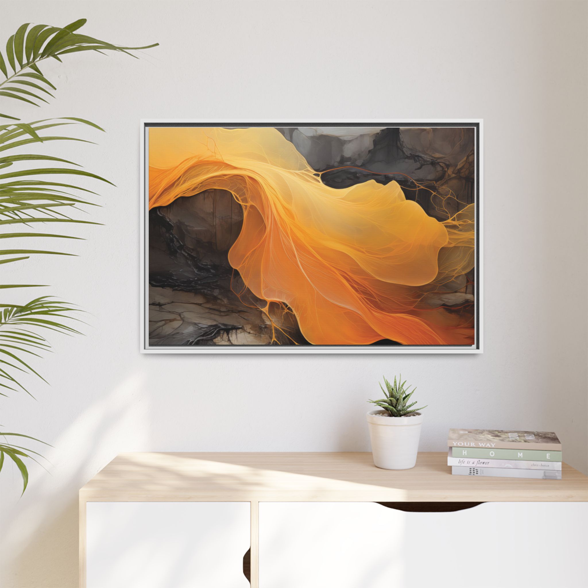 Siesmic Clouds - Floating (v1 clear), Framed Matt Canvas (Black, White, Brown,) - Image 17