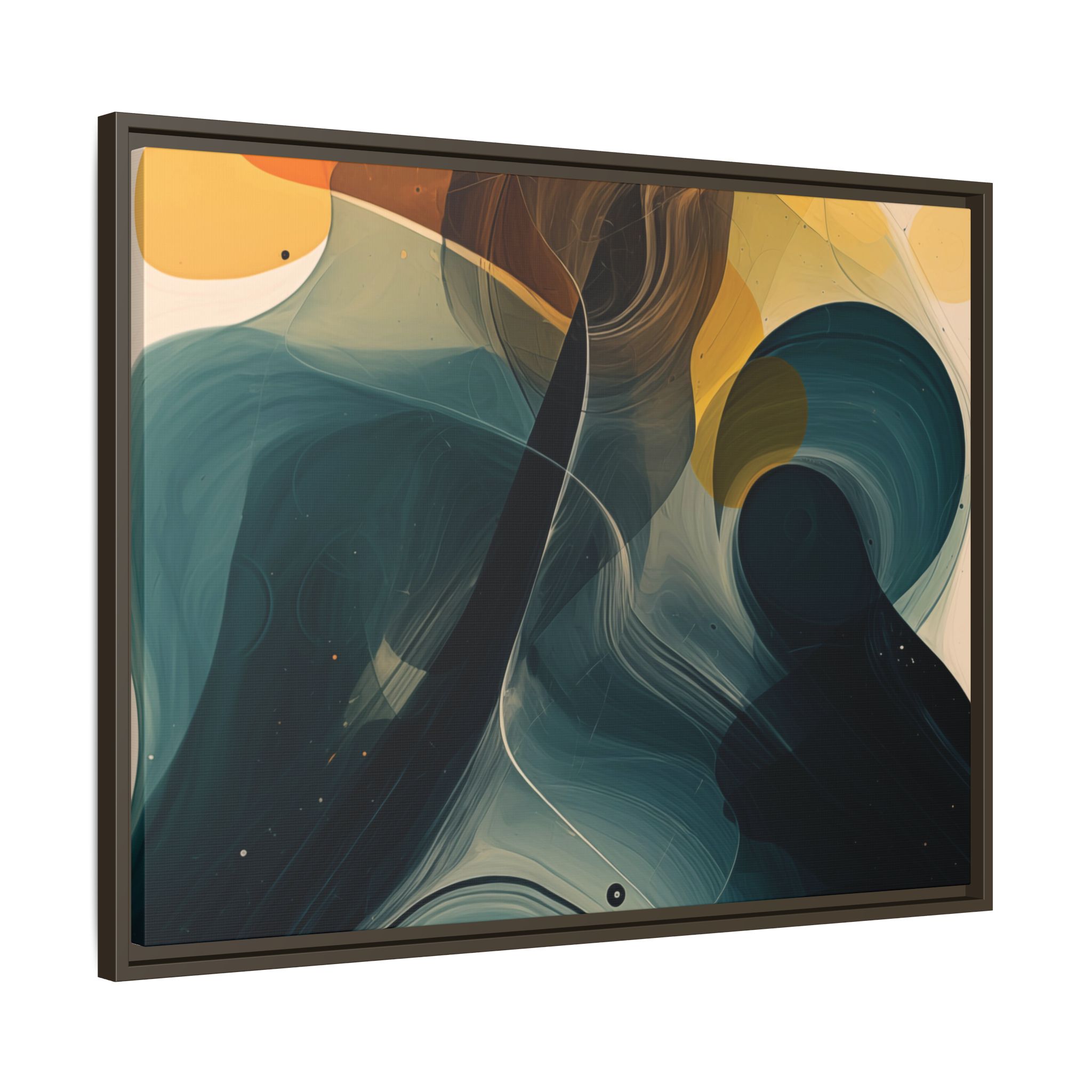 Magic Blob (v1 Clear), Framed Matt Canvas (Black, White, Brown,) - Image 10