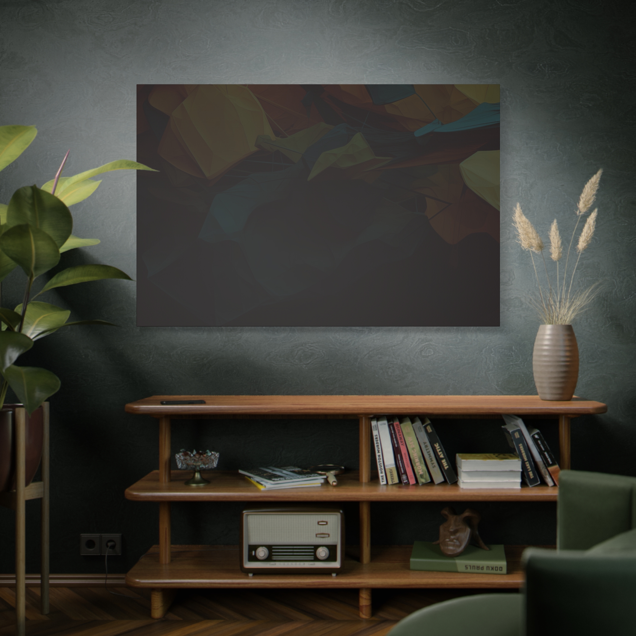 Polygon Thoughts (v1 Dark) - Stretched Canvas - Image 25