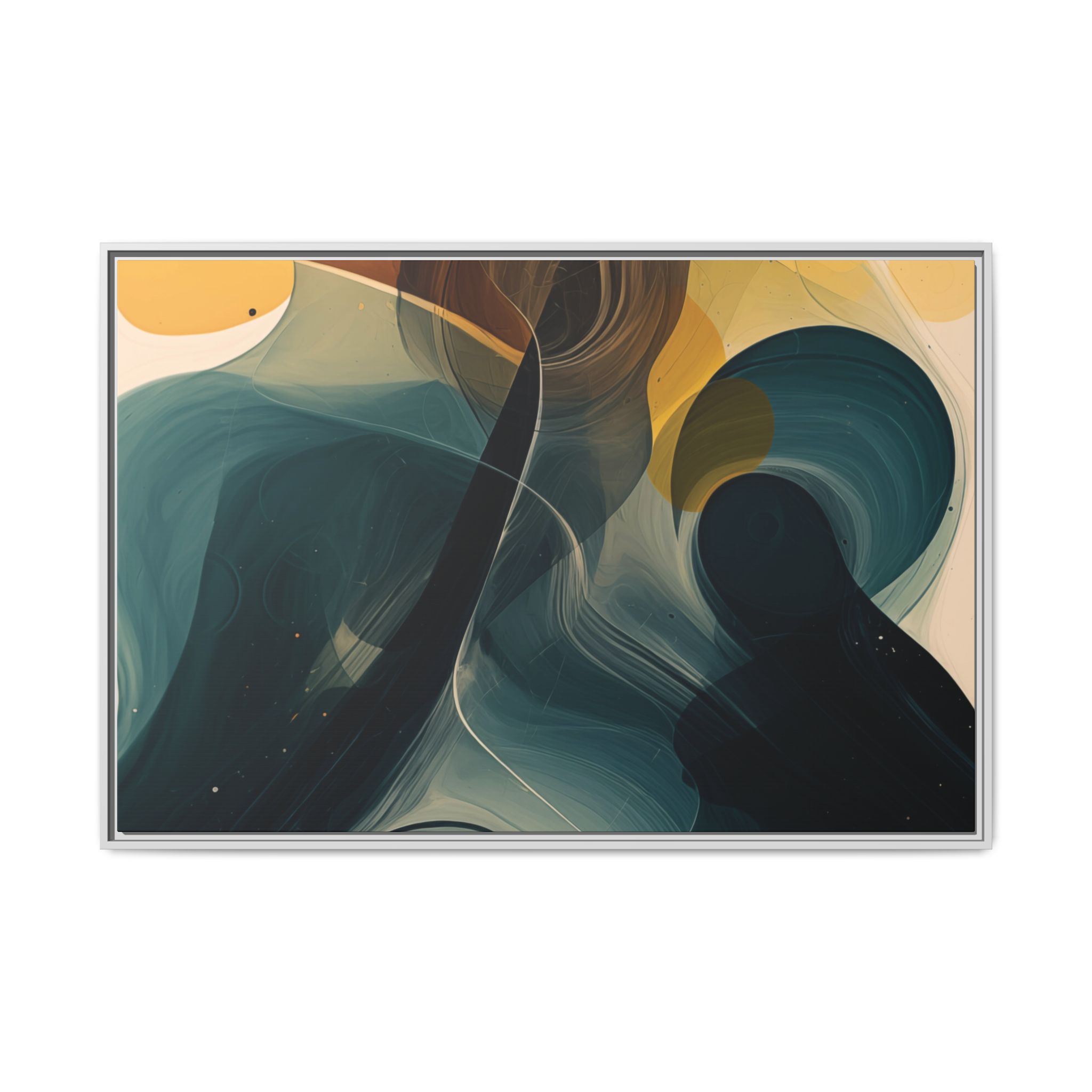 Magic Blob (v1 Clear), Framed Matt Canvas (Black, White, Brown,) - Image 23
