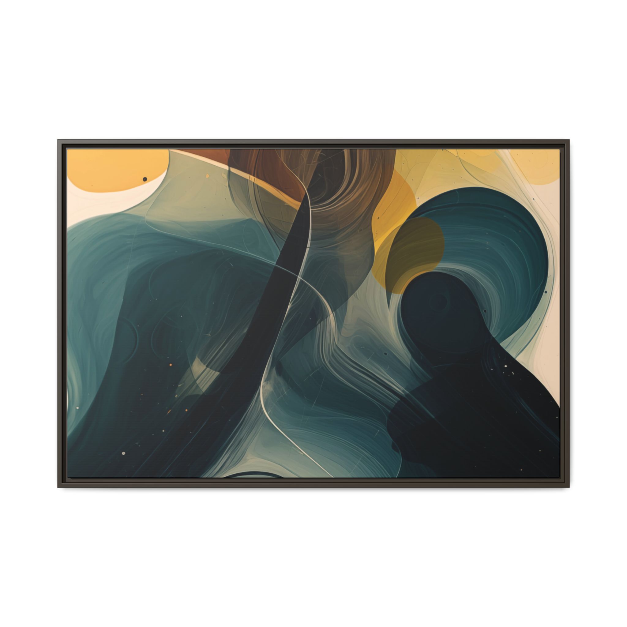 Magic Blob (v1 Clear), Framed Matt Canvas (Black, White, Brown,) - Image 19