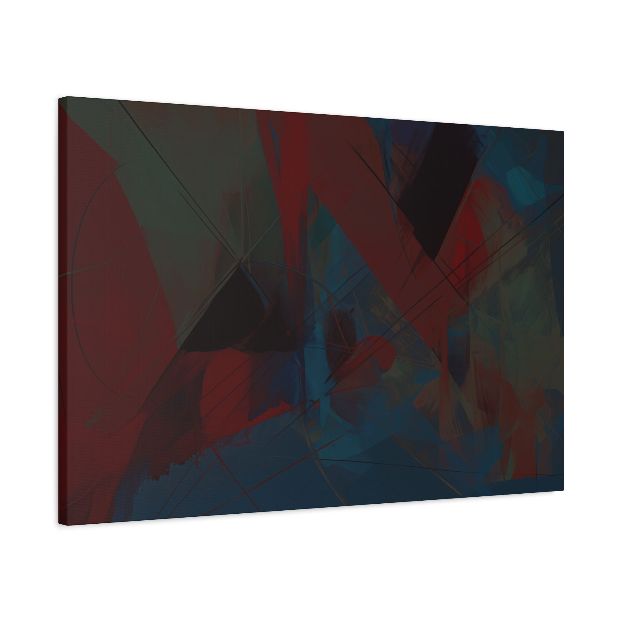 Abstracts Horn (v1 Blue) - Stretched Canvas - Image 2