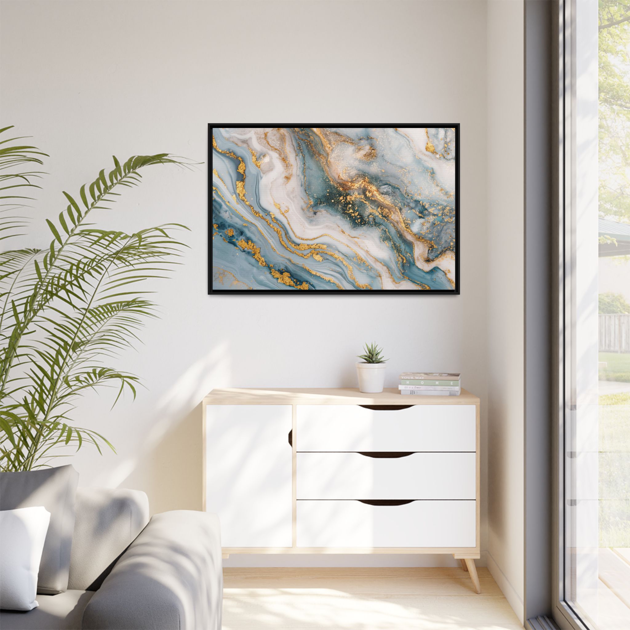 Blue Marble - Light - Custom Black Frame - Image 15