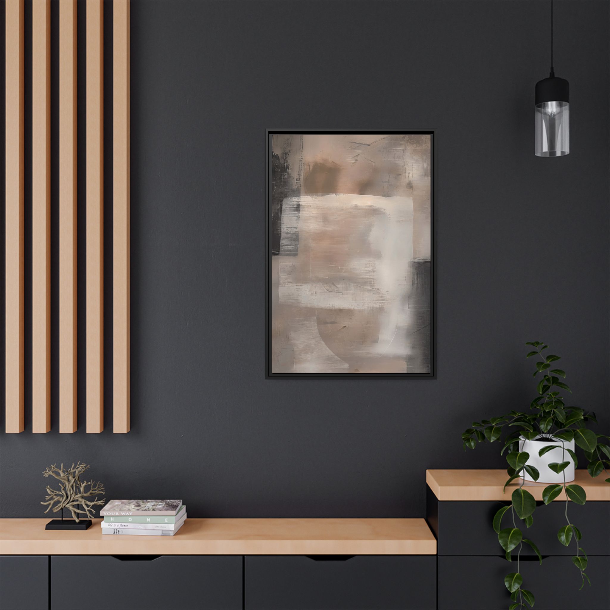 Biege Cotton - Square - Custom Black Frame - Image 4