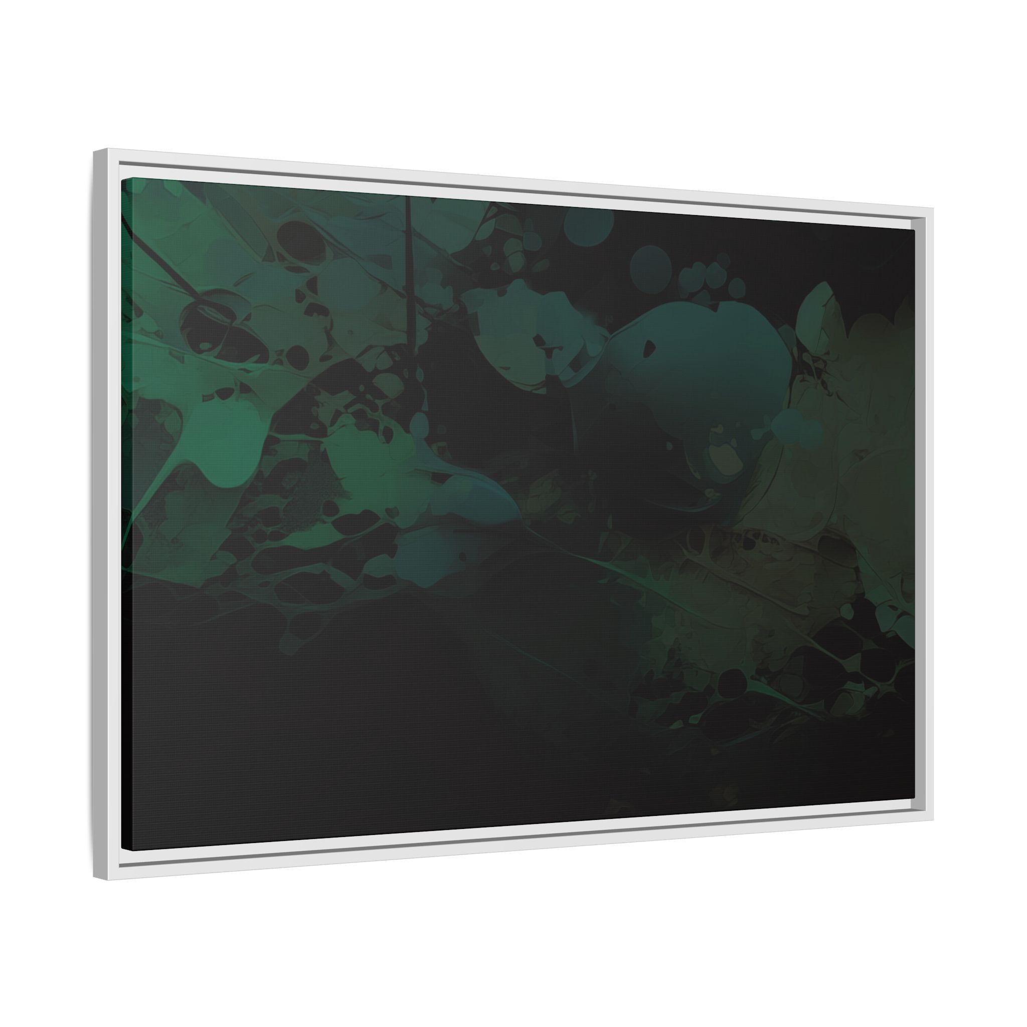 Polygon Fluids (Blue) - Framed Matt Canvas (Black, White, Brown,) - Image 14