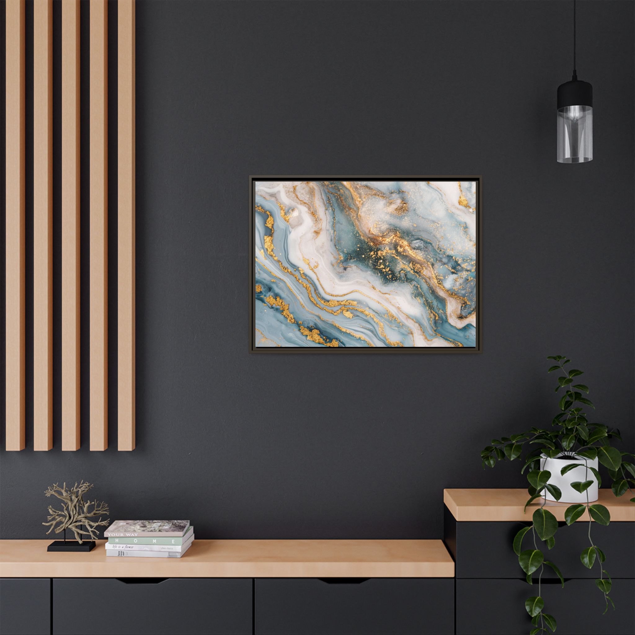 Blue Marble - Light - Custom Black Frame - Image 20