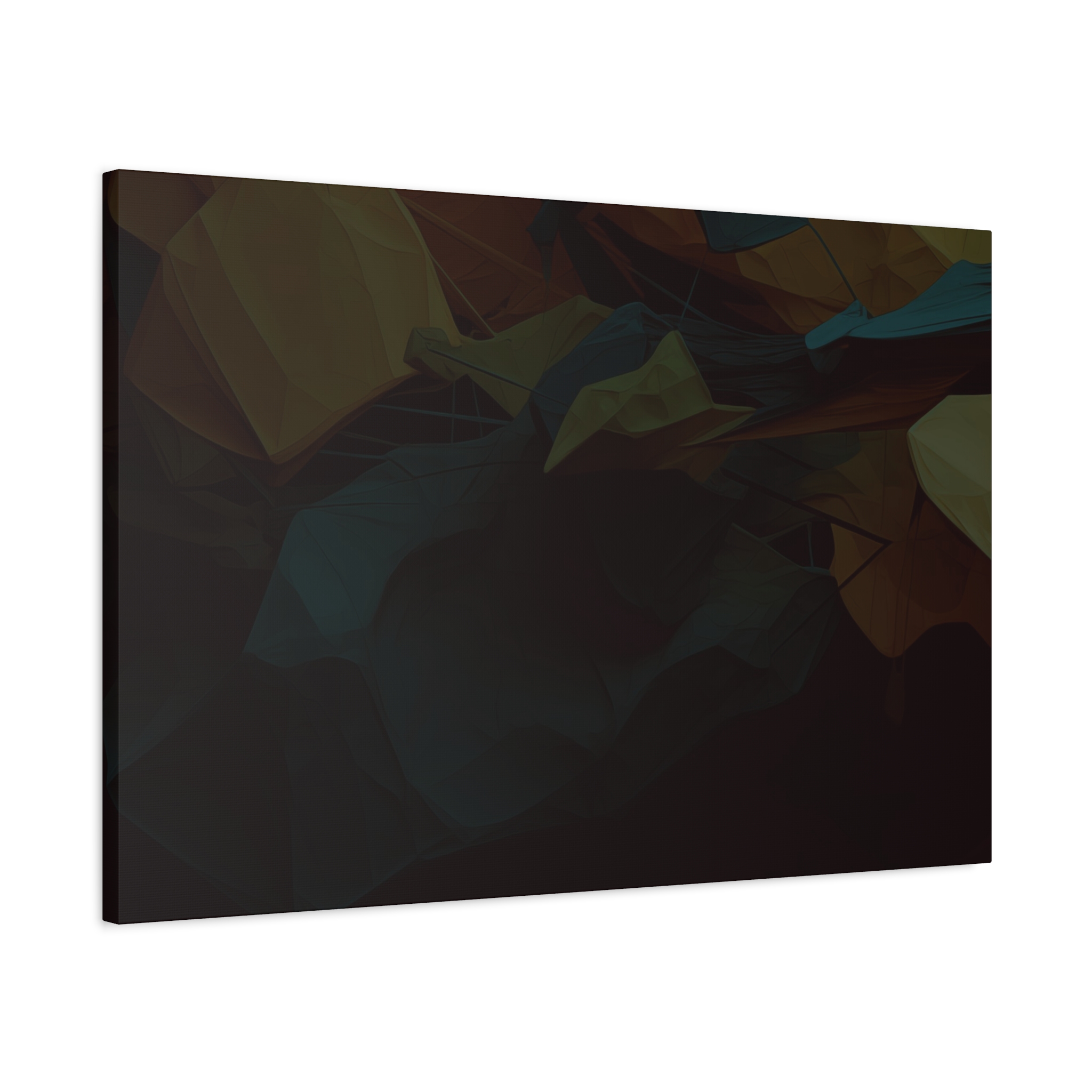 Polygon Thoughts (v1 Dark) - Stretched Canvas - Image 2