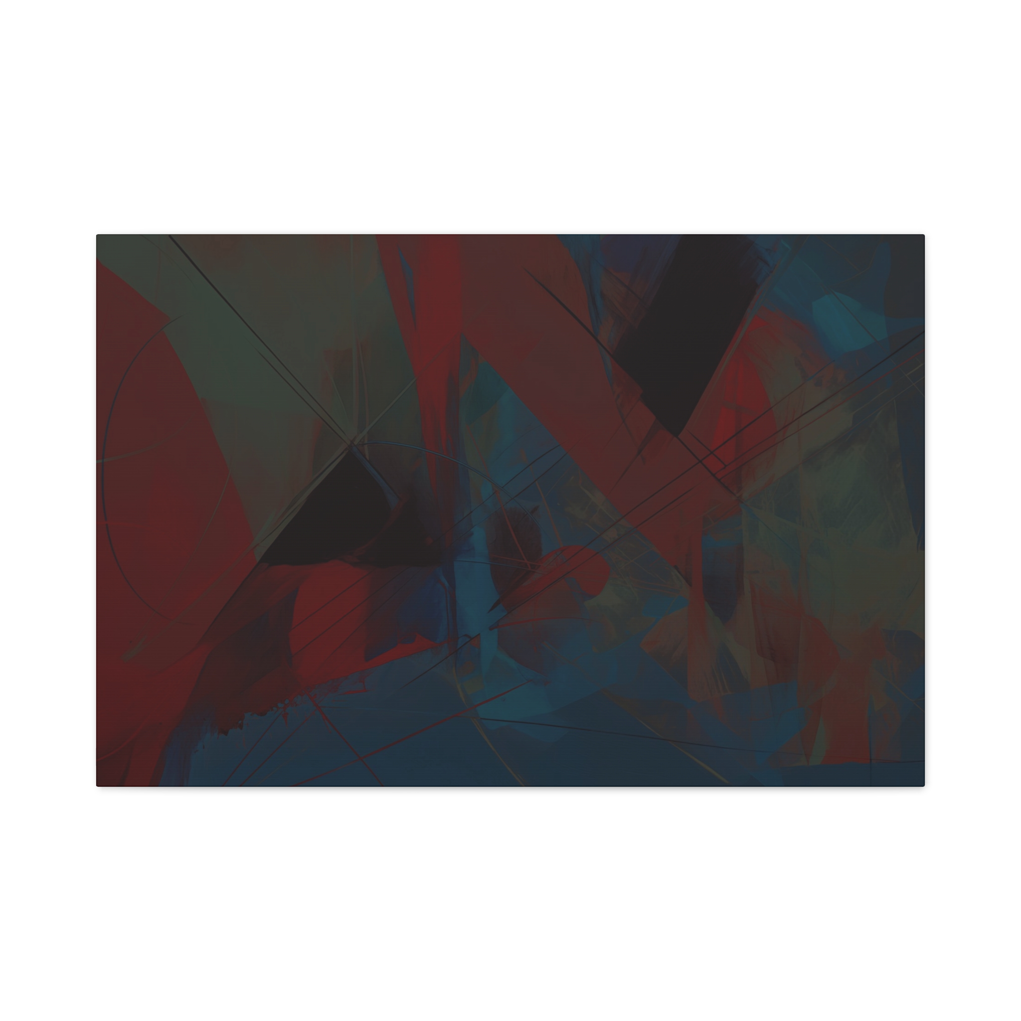 Abstracts Horn (v1 Blue) - Stretched Canvas