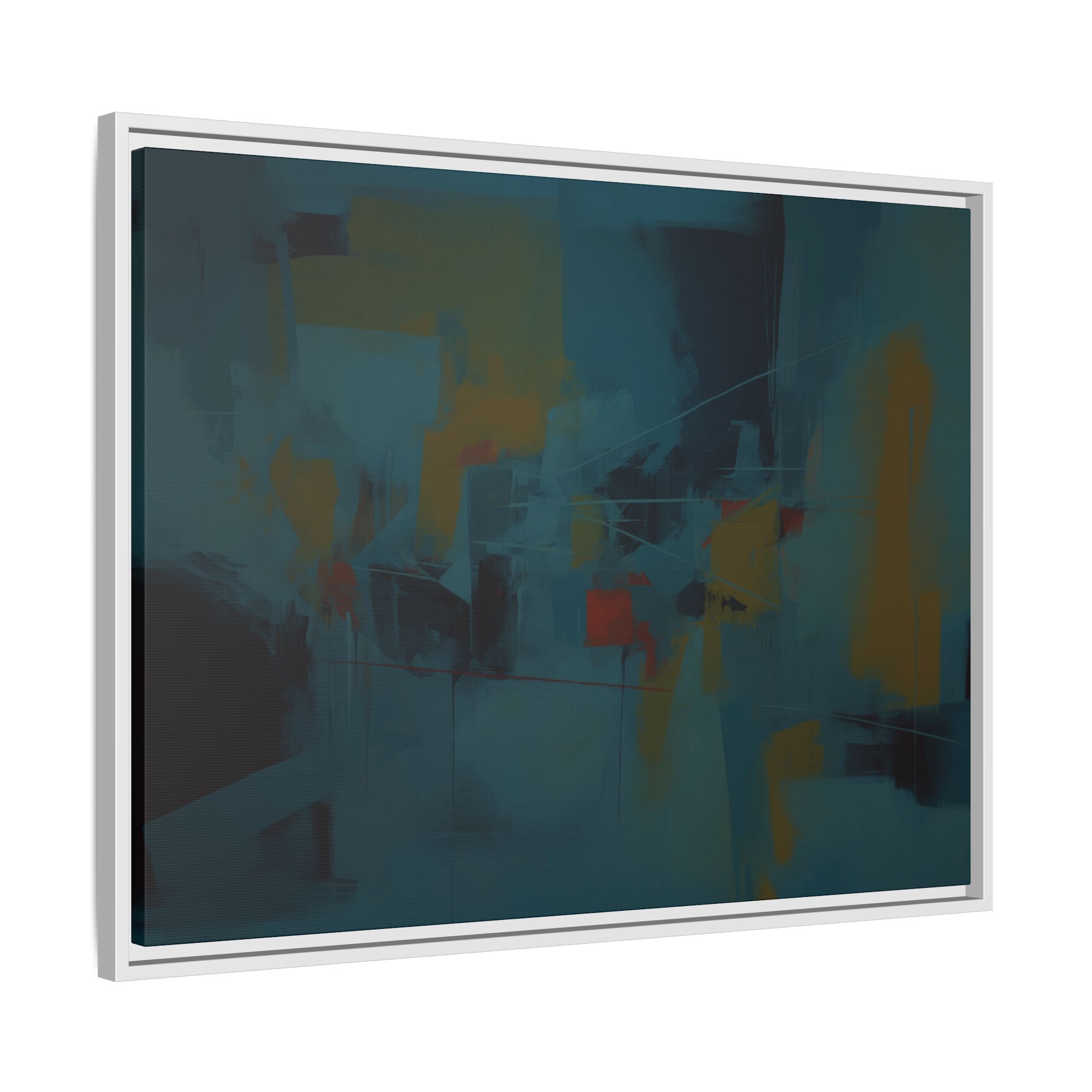 Abstracts Radar (v1 Blue Vibe) - Framed Matt Canvas (Black, White, Brown,) - Image 15