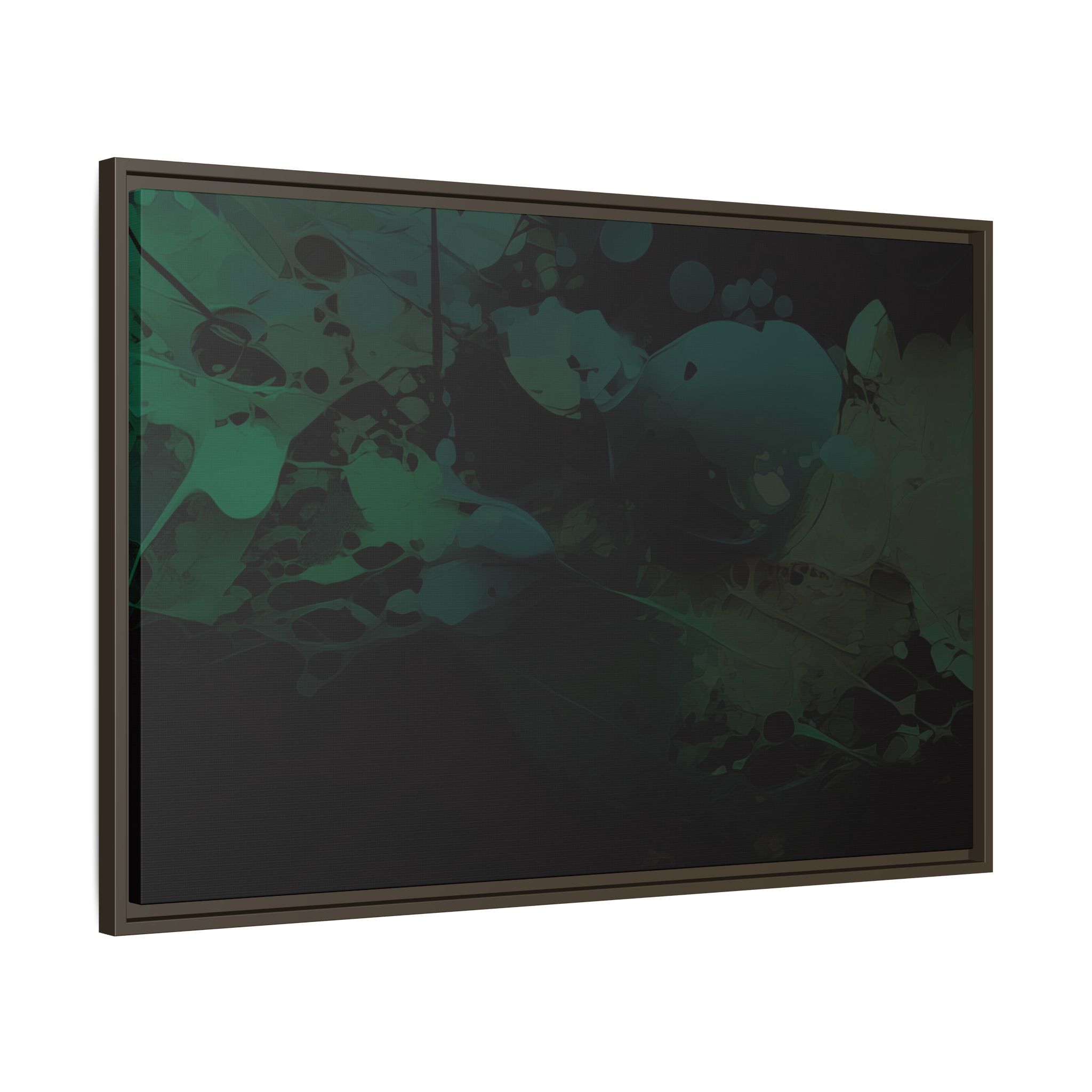 Polygon Fluids (Blue) - Framed Matt Canvas (Black, White, Brown,) - Image 10