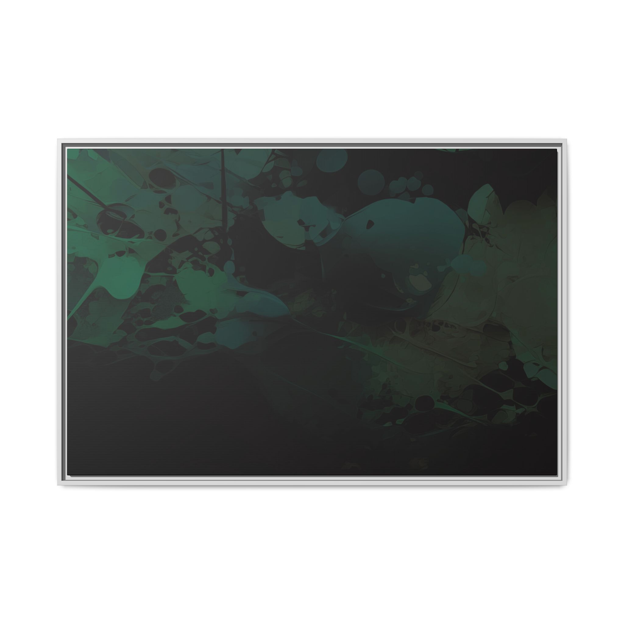 Polygon Fluids (Blue) - Framed Matt Canvas (Black, White, Brown,) - Image 21