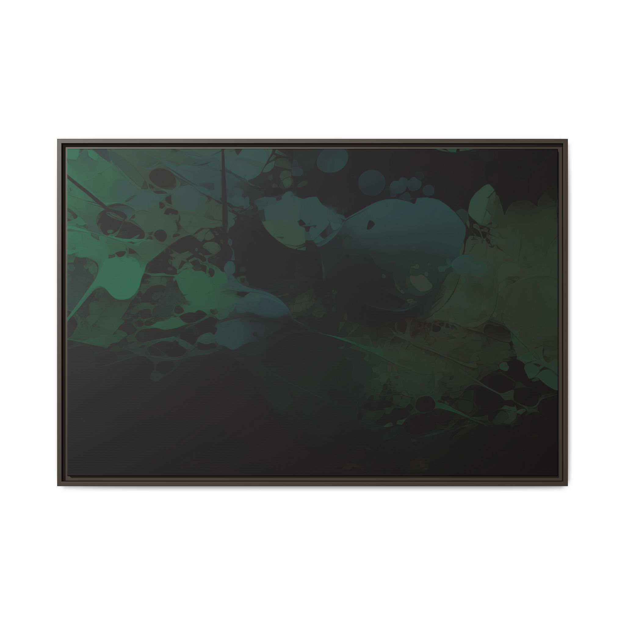 Polygon Fluids (Blue) - Framed Matt Canvas (Black, White, Brown,) - Image 17