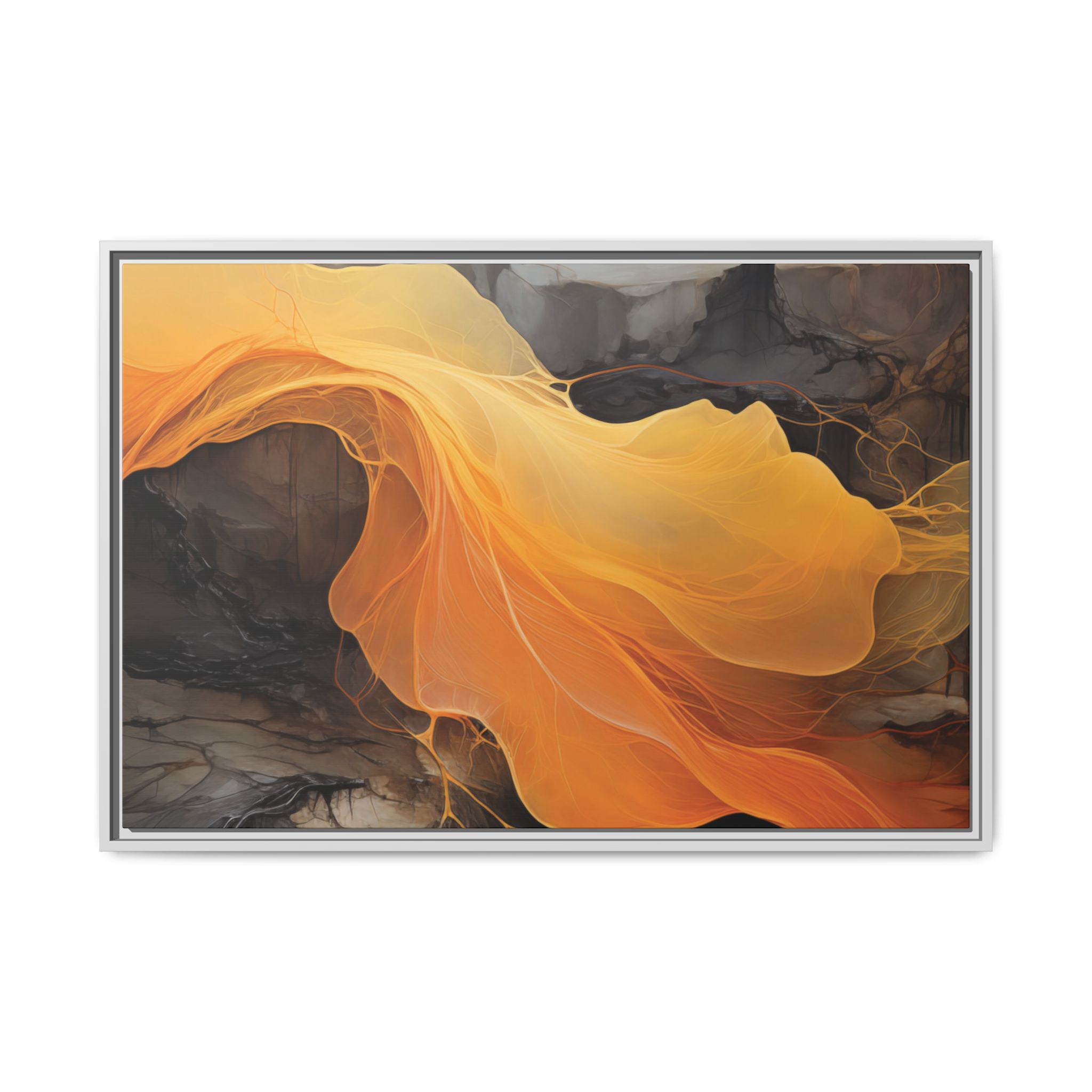 Siesmic Clouds - Floating (v1 clear), Framed Matt Canvas (Black, White, Brown,) - Image 14
