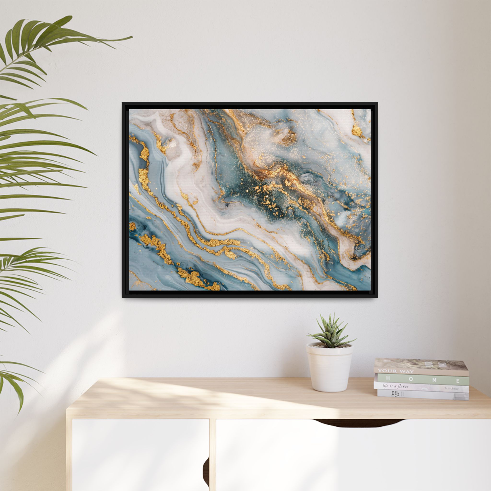 Blue Marble - Light - Custom Black Frame - Image 7