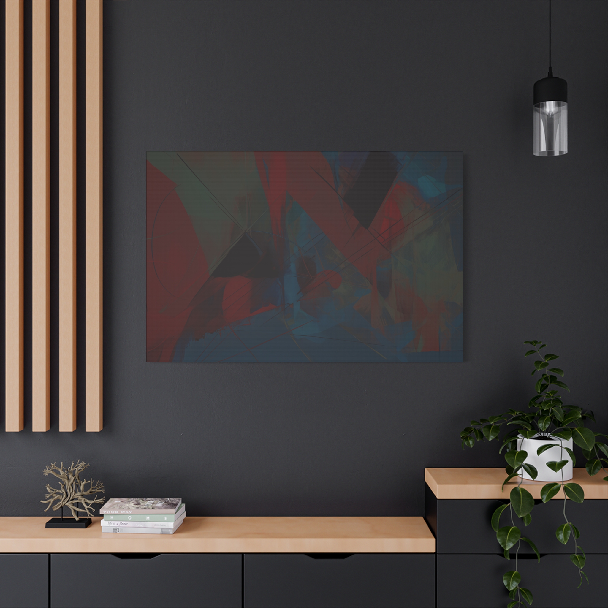 Abstracts Horn (v1 Blue) - Stretched Canvas - Image 19