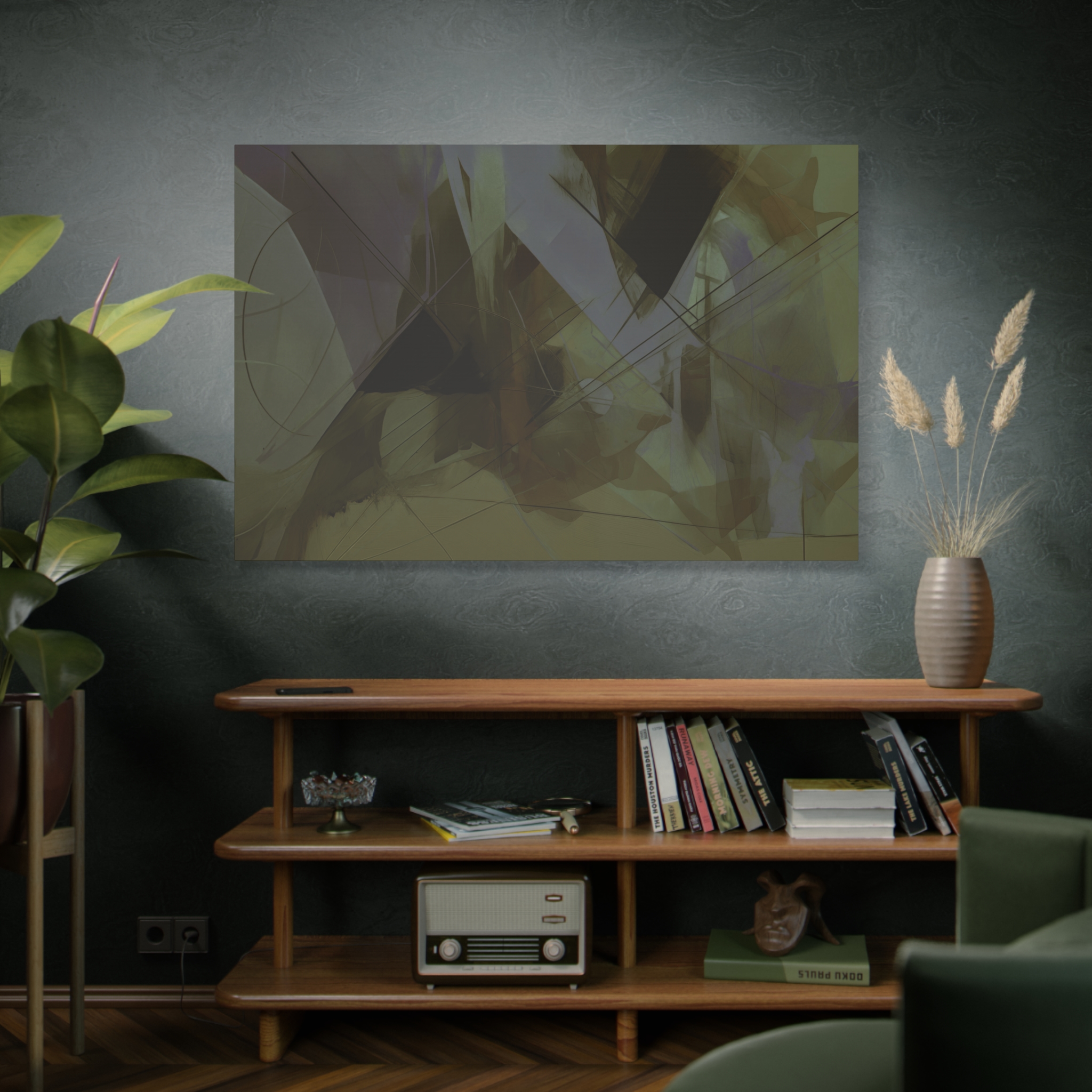 Abstracts Horn (v1 Green) - Stretched Canvas - Image 25