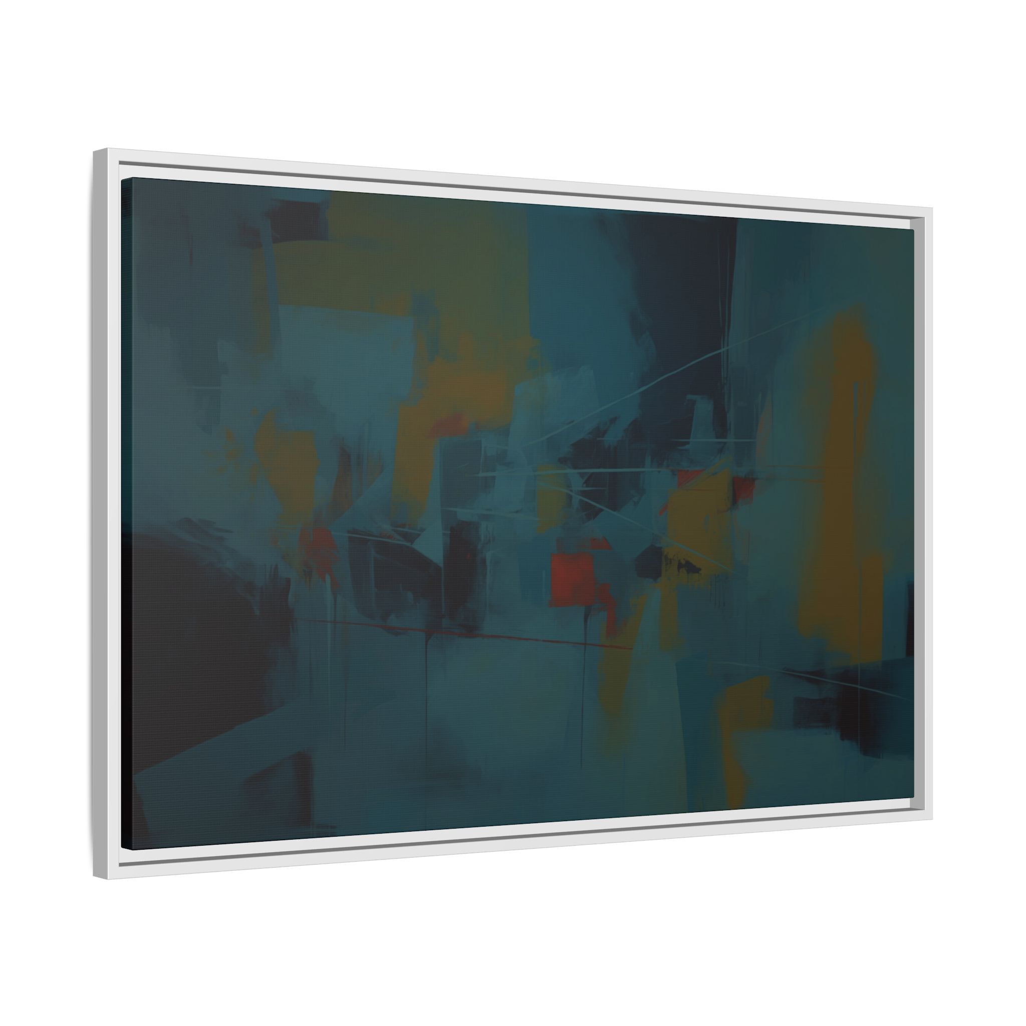 Abstracts Radar (v1 Blue Vibe) - Framed Matt Canvas (Black, White, Brown,) - Image 16