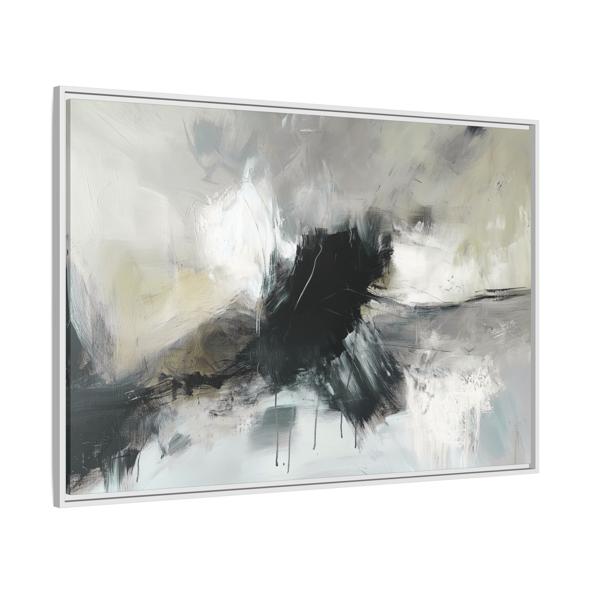 Black Cat White Kitten Three - Custom Frame - Image 46