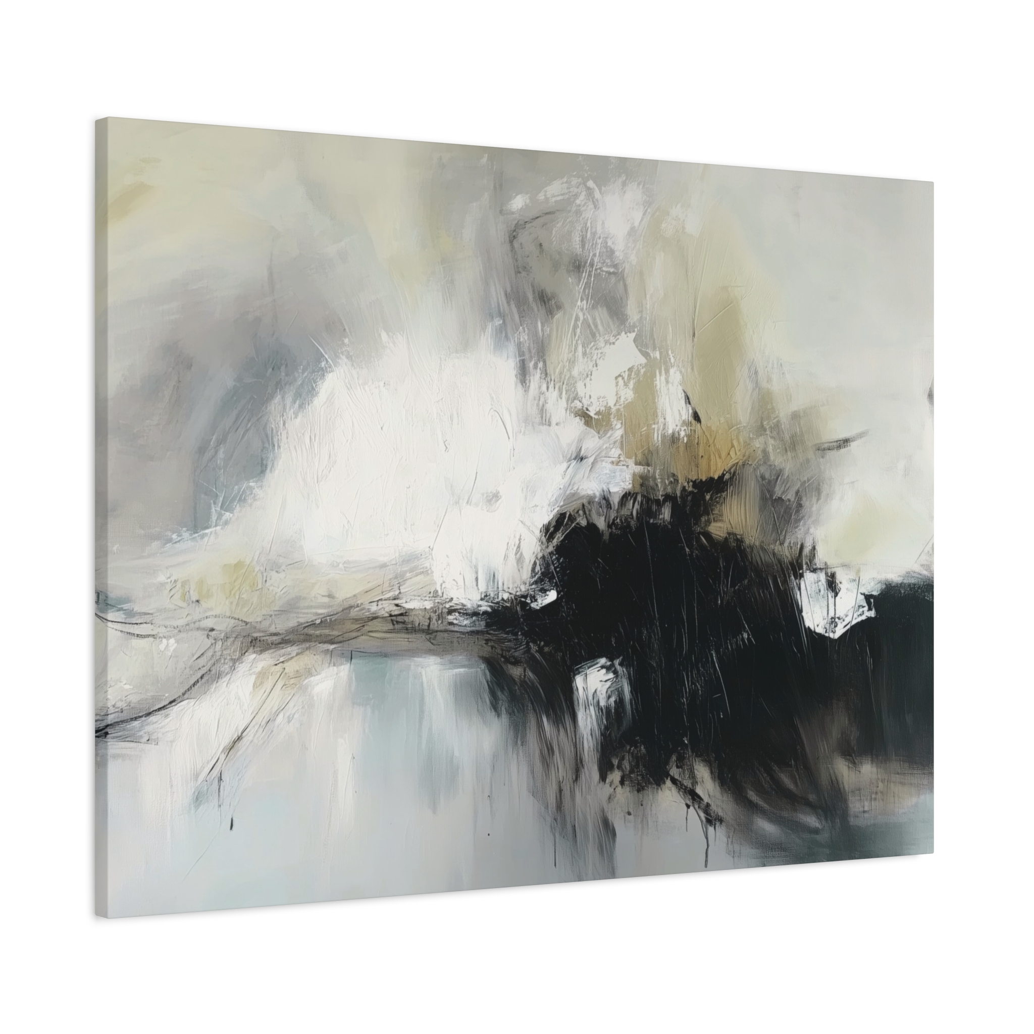 Black Cat White Kitten Four - Stretched Canvas - Image 22