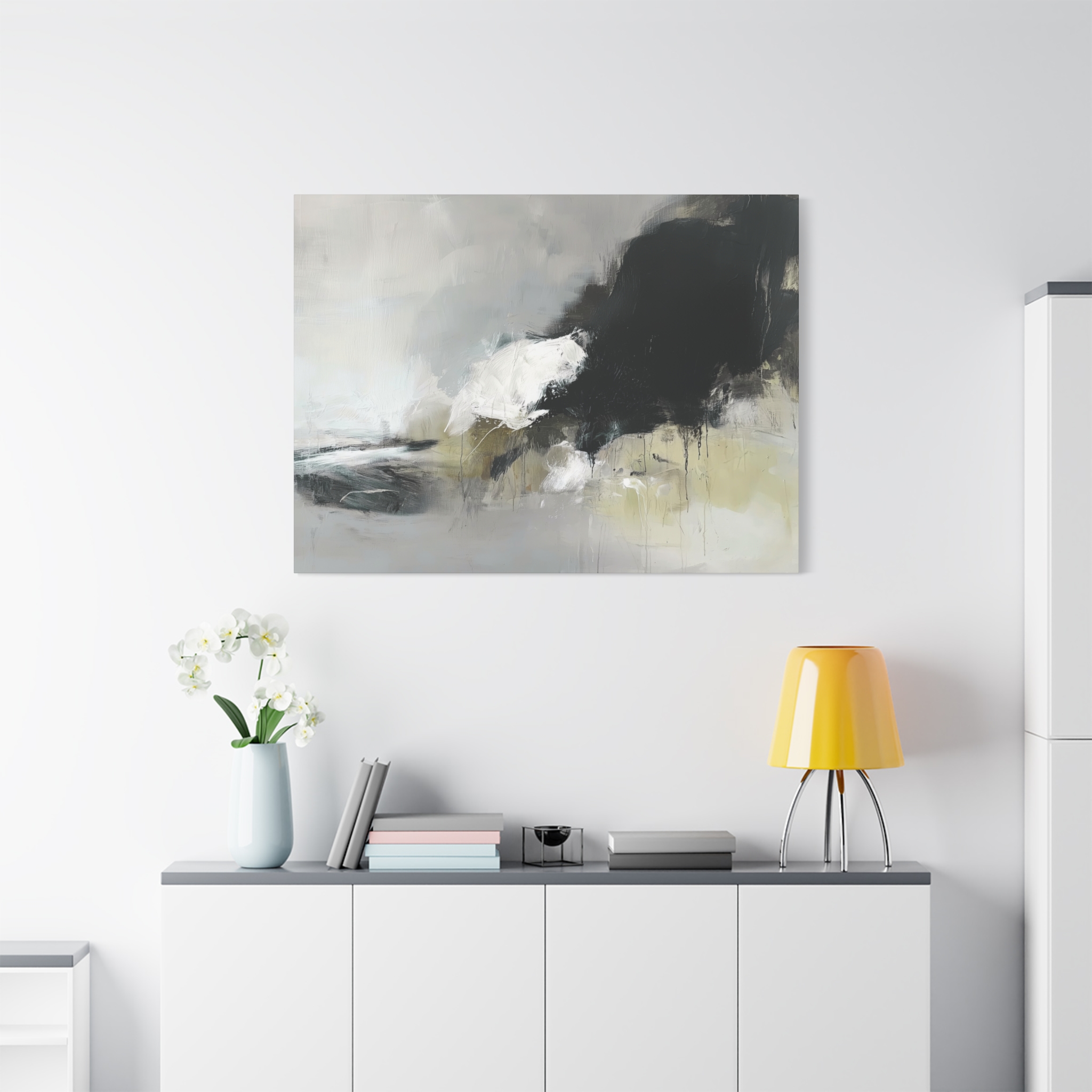 Black Cat White Kitten Two - Stretched Canvas - Image 31