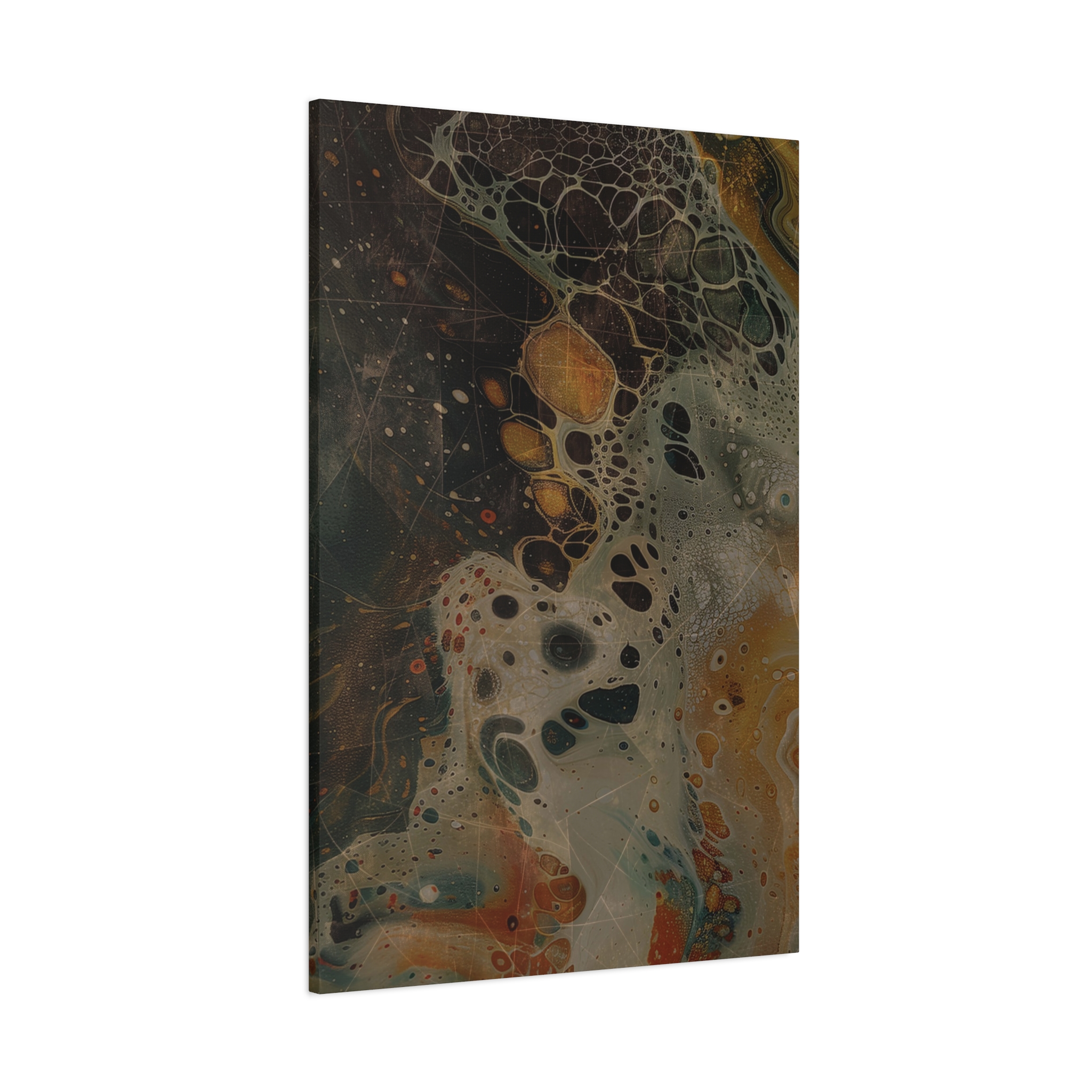 Astrals Cosmic #1 with texture underpainting - Orange - Stretched Canvas - Image 14