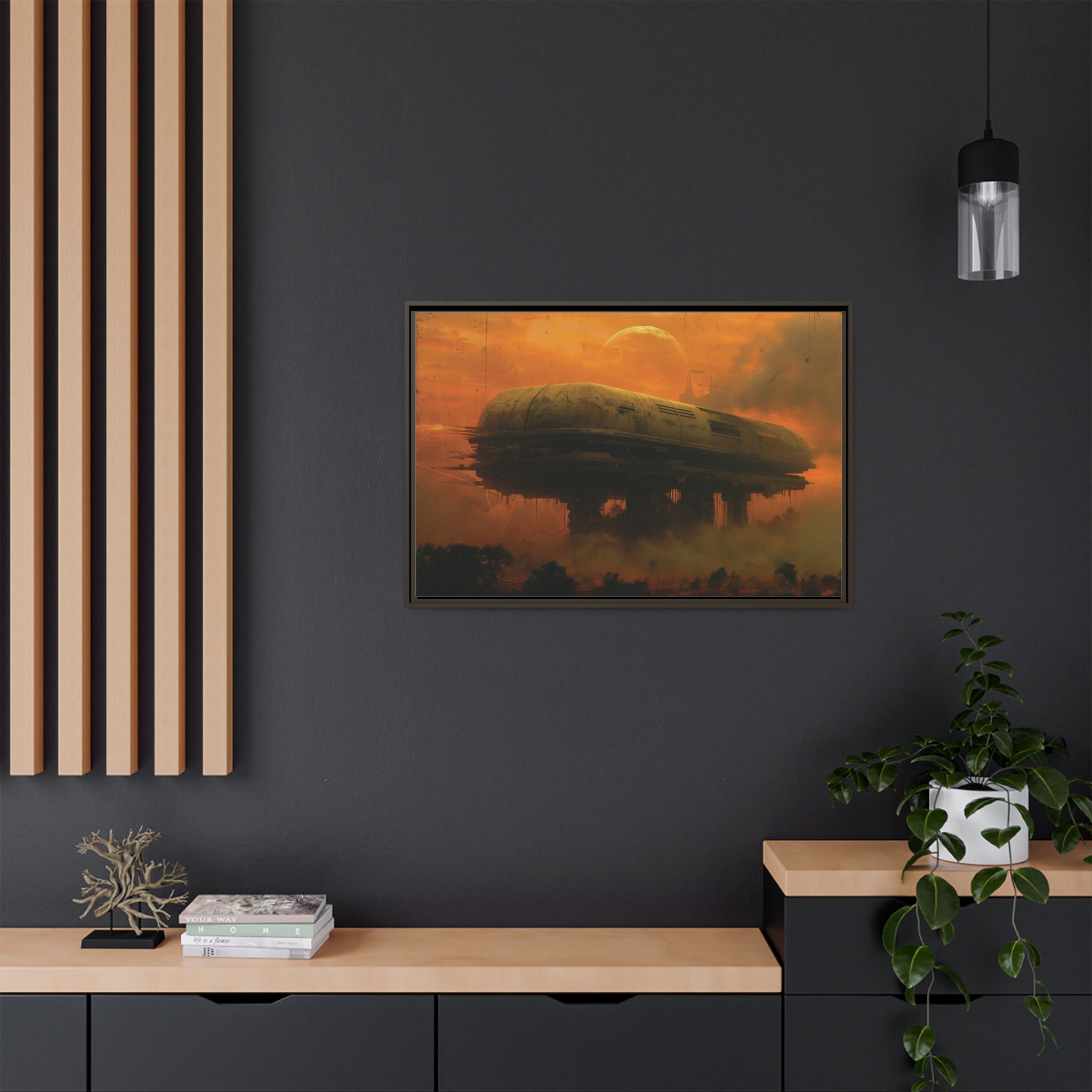 Base 63 v1 (Gold) - Framed Matt Canvas (Black, White, Brown,) - Image 12