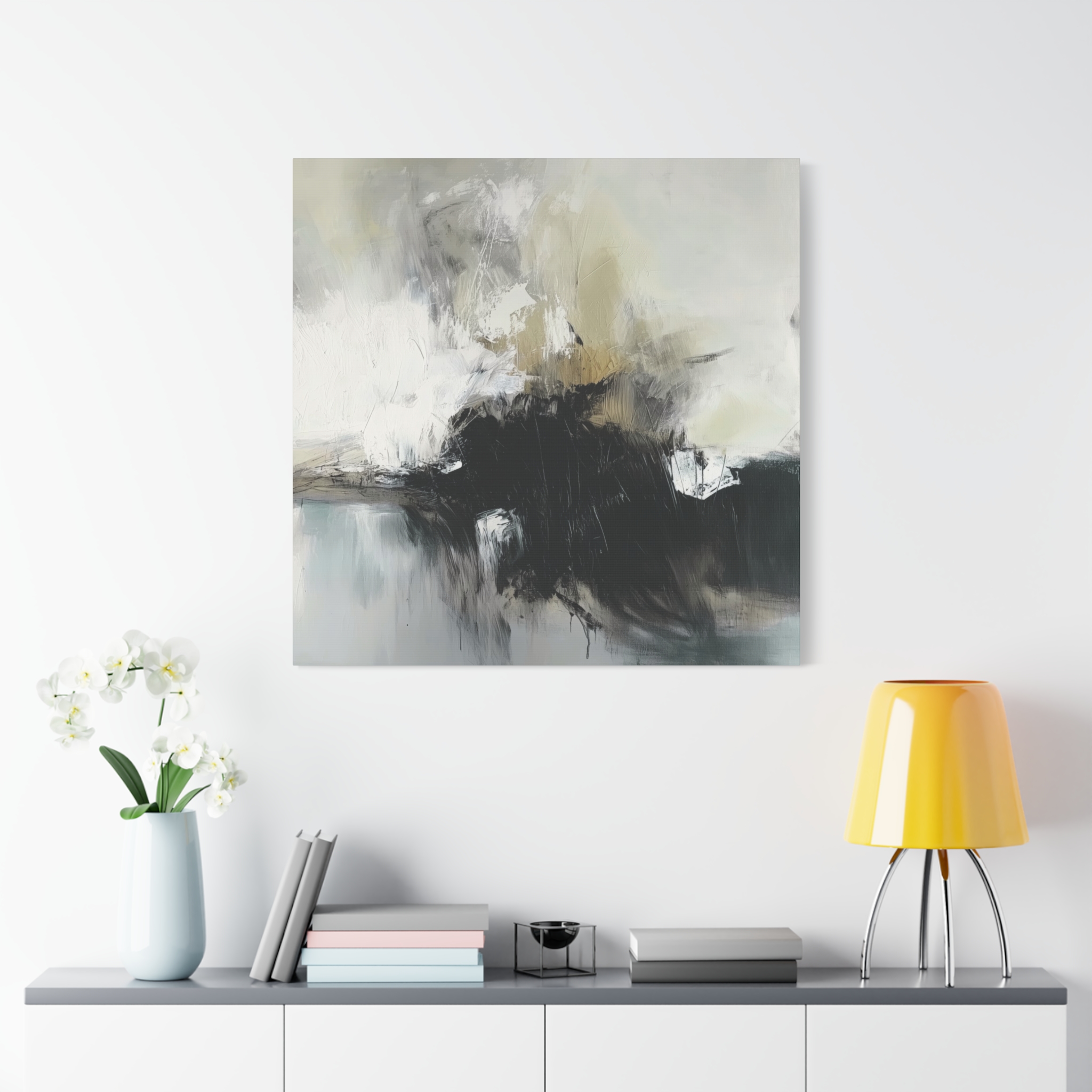 Black Cat White Kitten Four - Stretched Canvas - Image 15