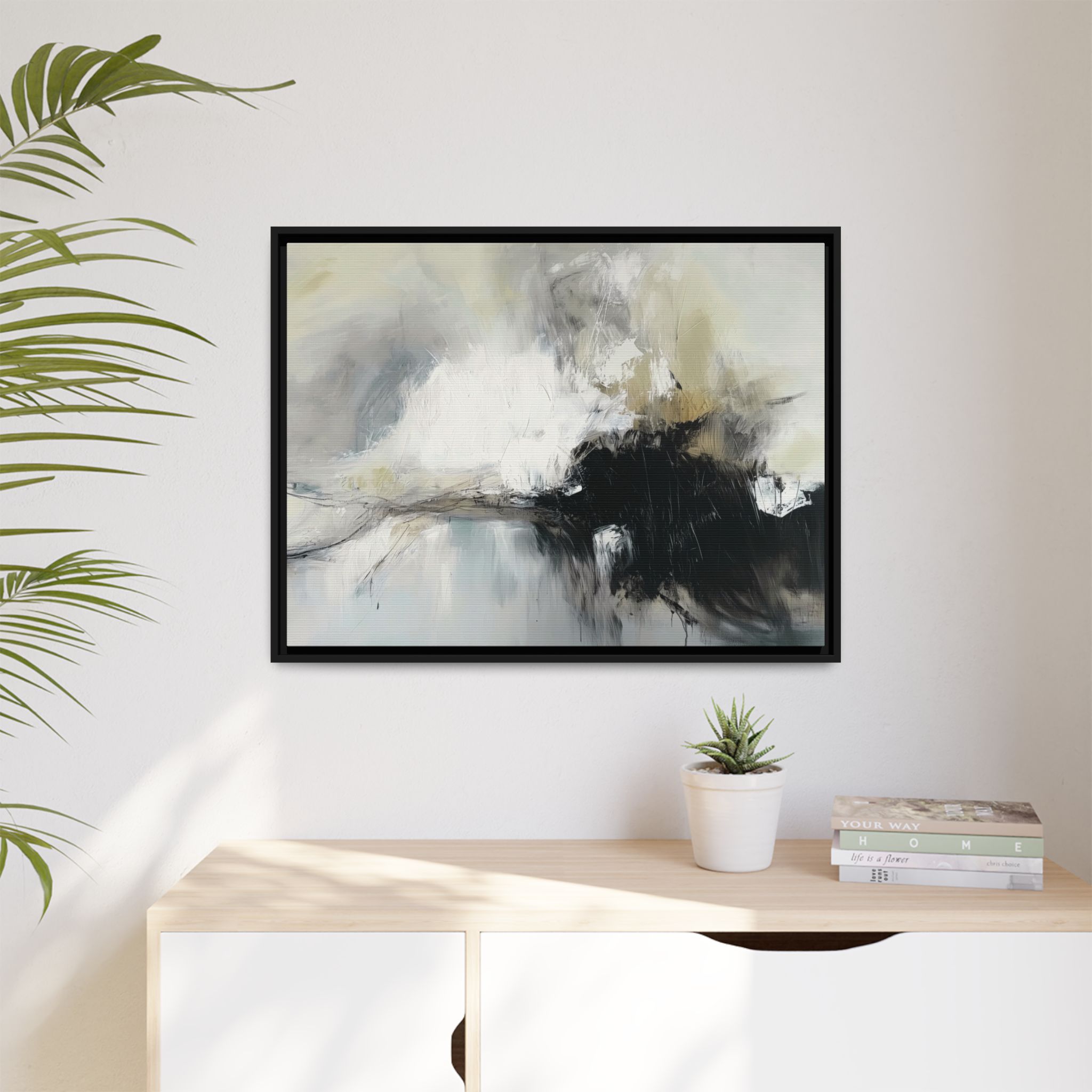 Black Cat White Kitten Four - Custom Frame - Image 11