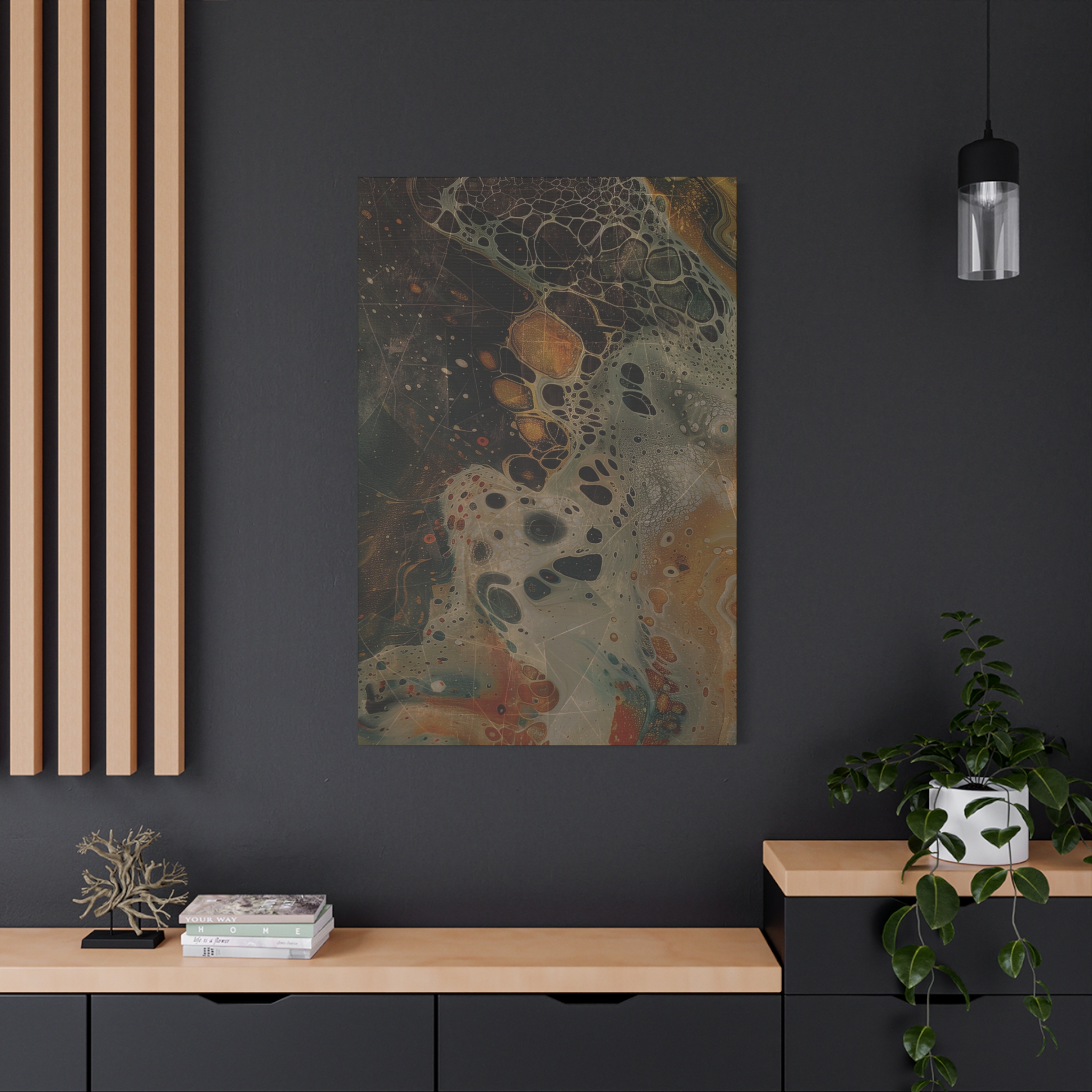 Astrals Cosmic #1 with texture underpainting - Orange - Stretched Canvas - Image 16