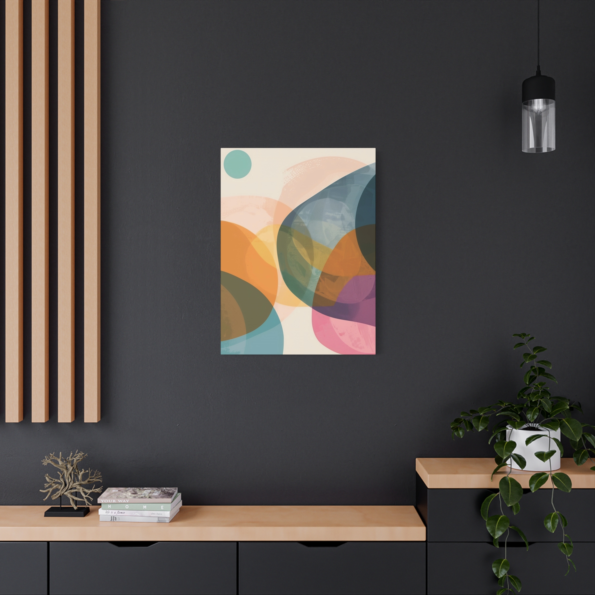 PomPom One , Adventure Palette - Stretched Canvas - Image 8