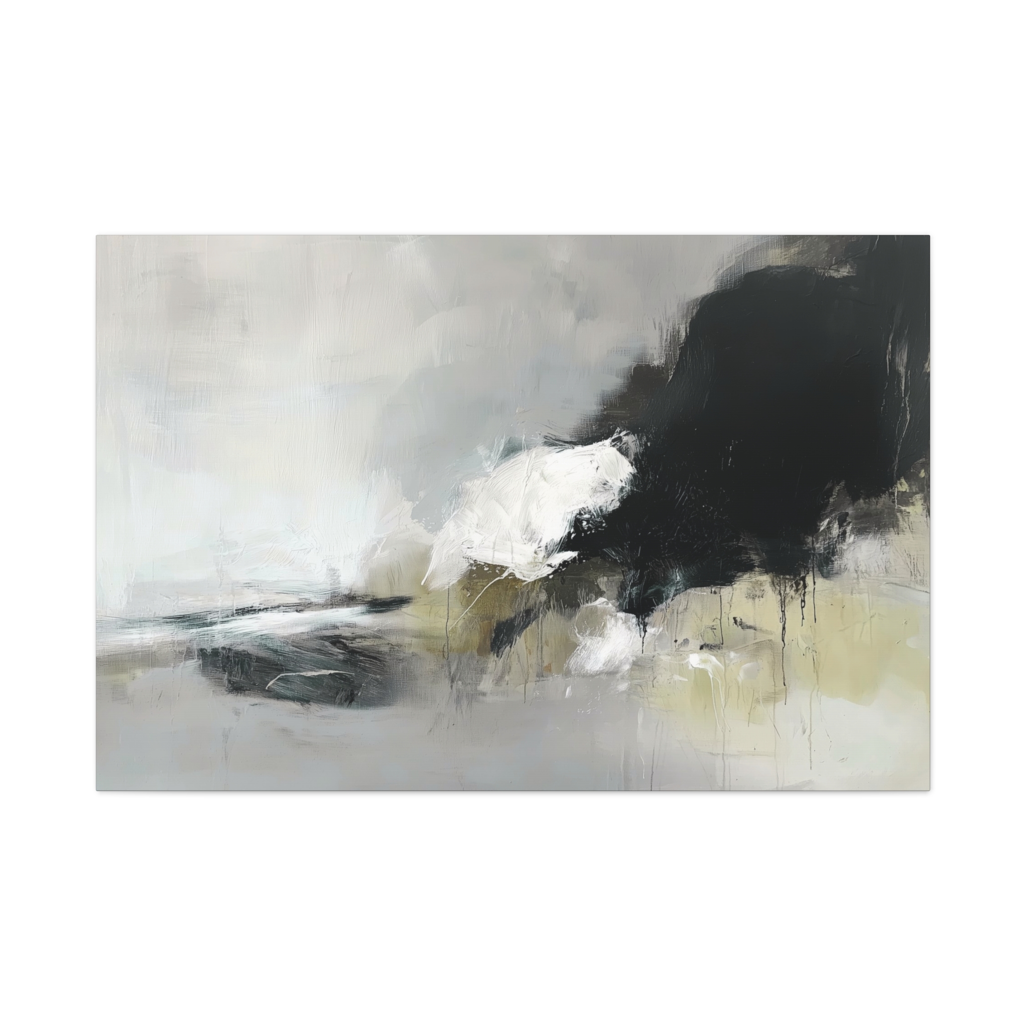 Black Cat White Kitten Two - Stretched Canvas - Image 25