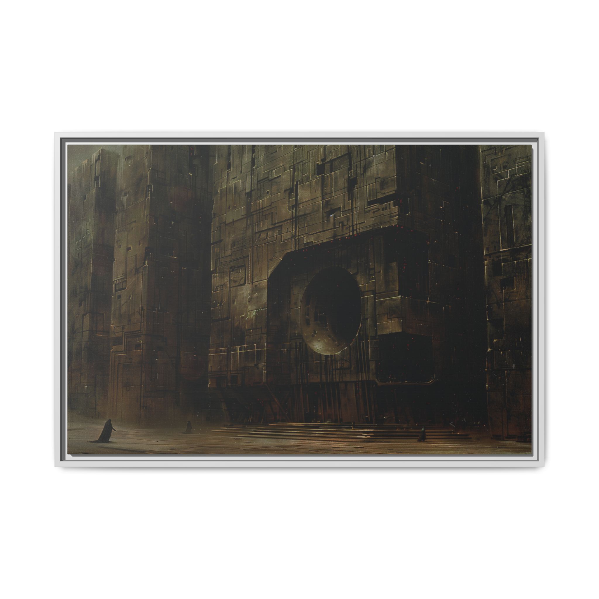 The dark lords return- Framed Matt Canvas (Black, White, Brown,) - Image 13