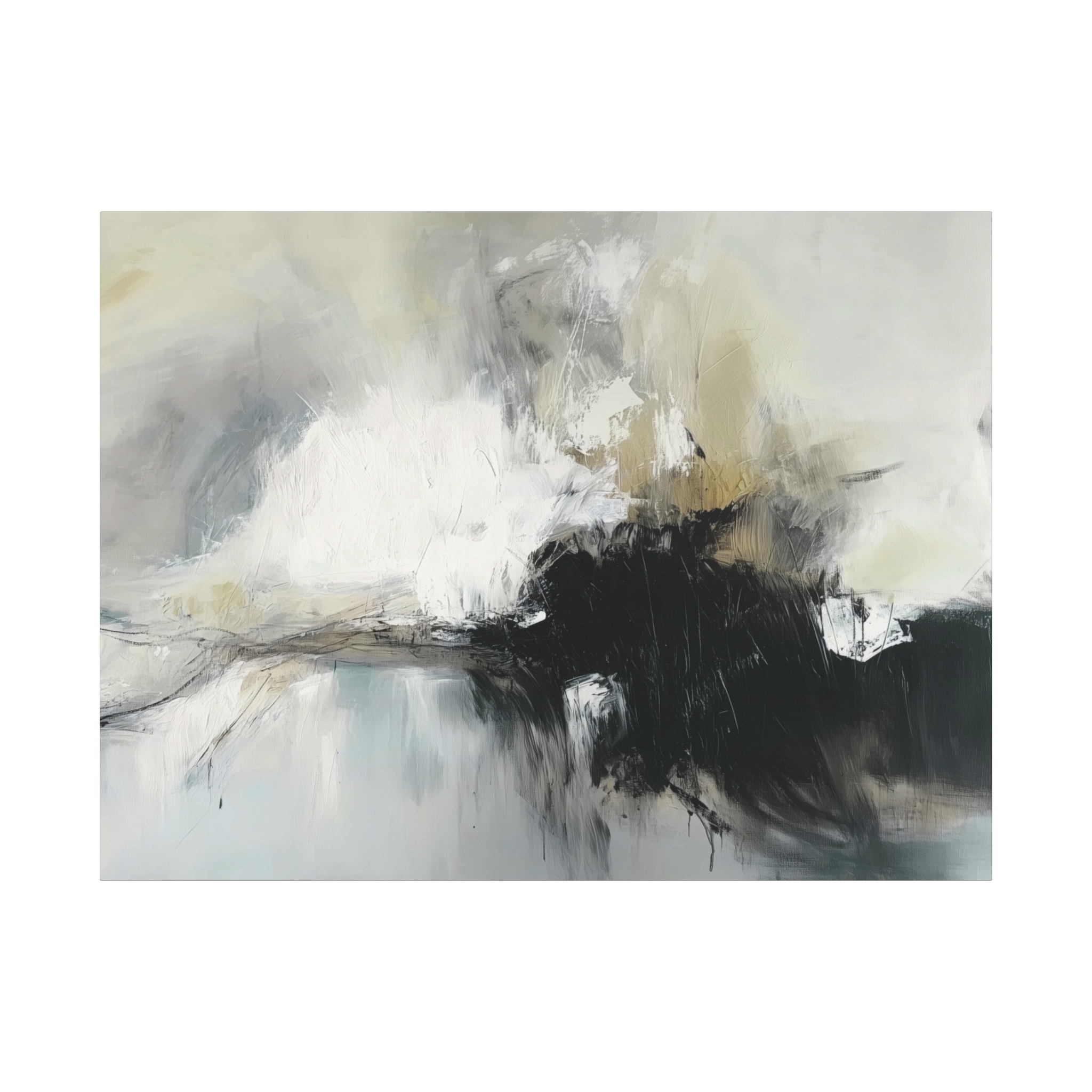 Black Cat White Kitten Four - Stretched Canvas - Image 29