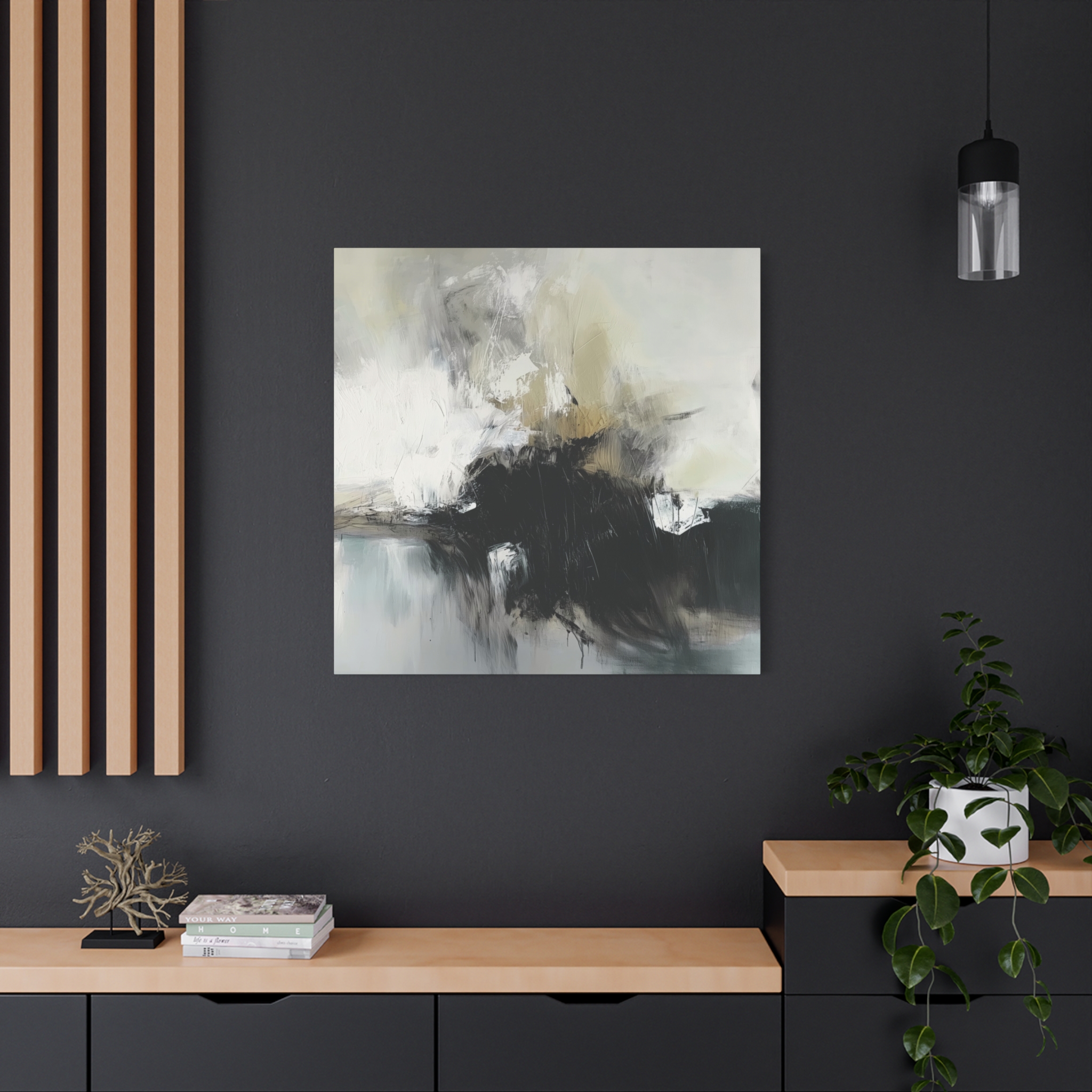 Black Cat White Kitten Four - Stretched Canvas - Image 16