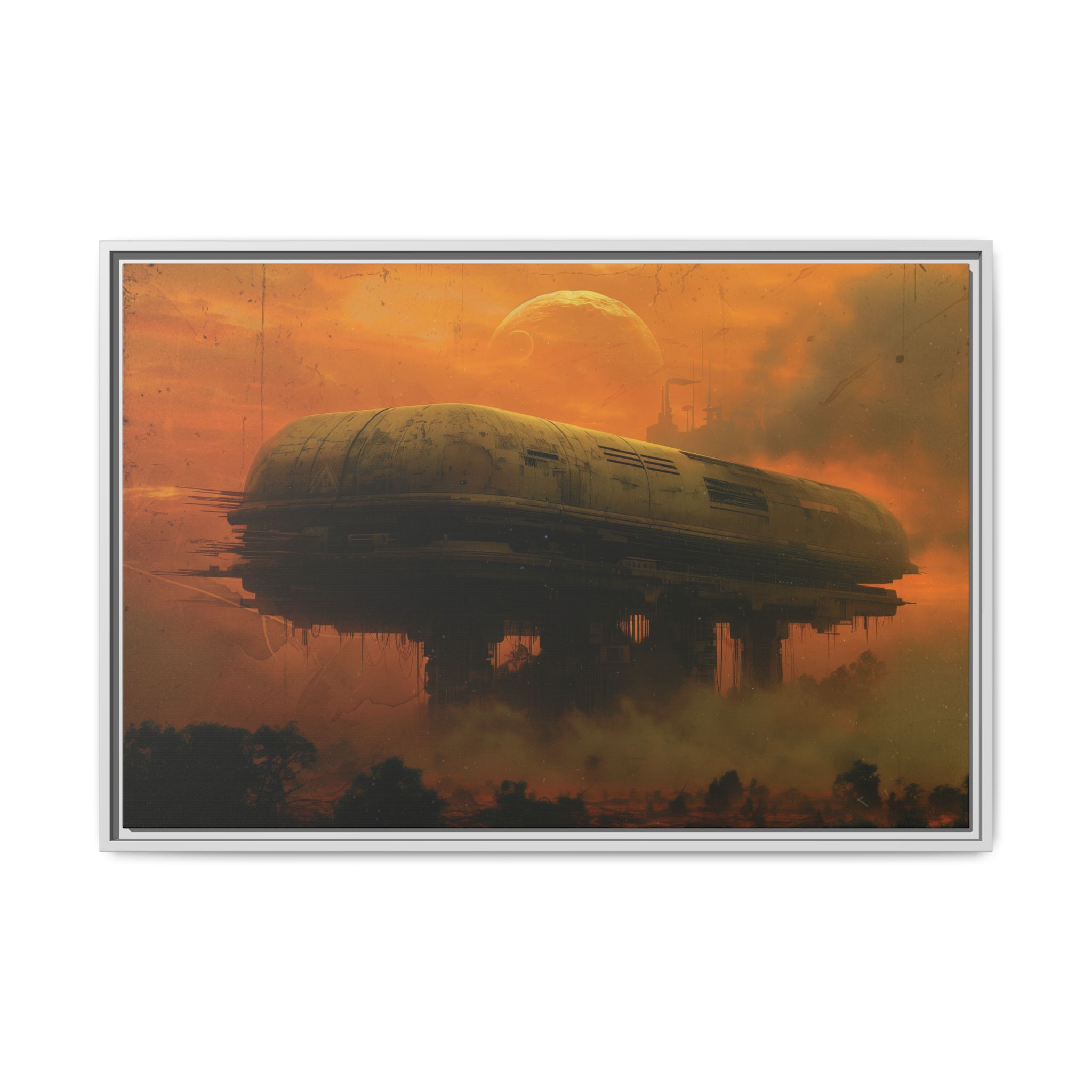 Base 63 v1 (Gold) - Framed Matt Canvas (Black, White, Brown,) - Image 13