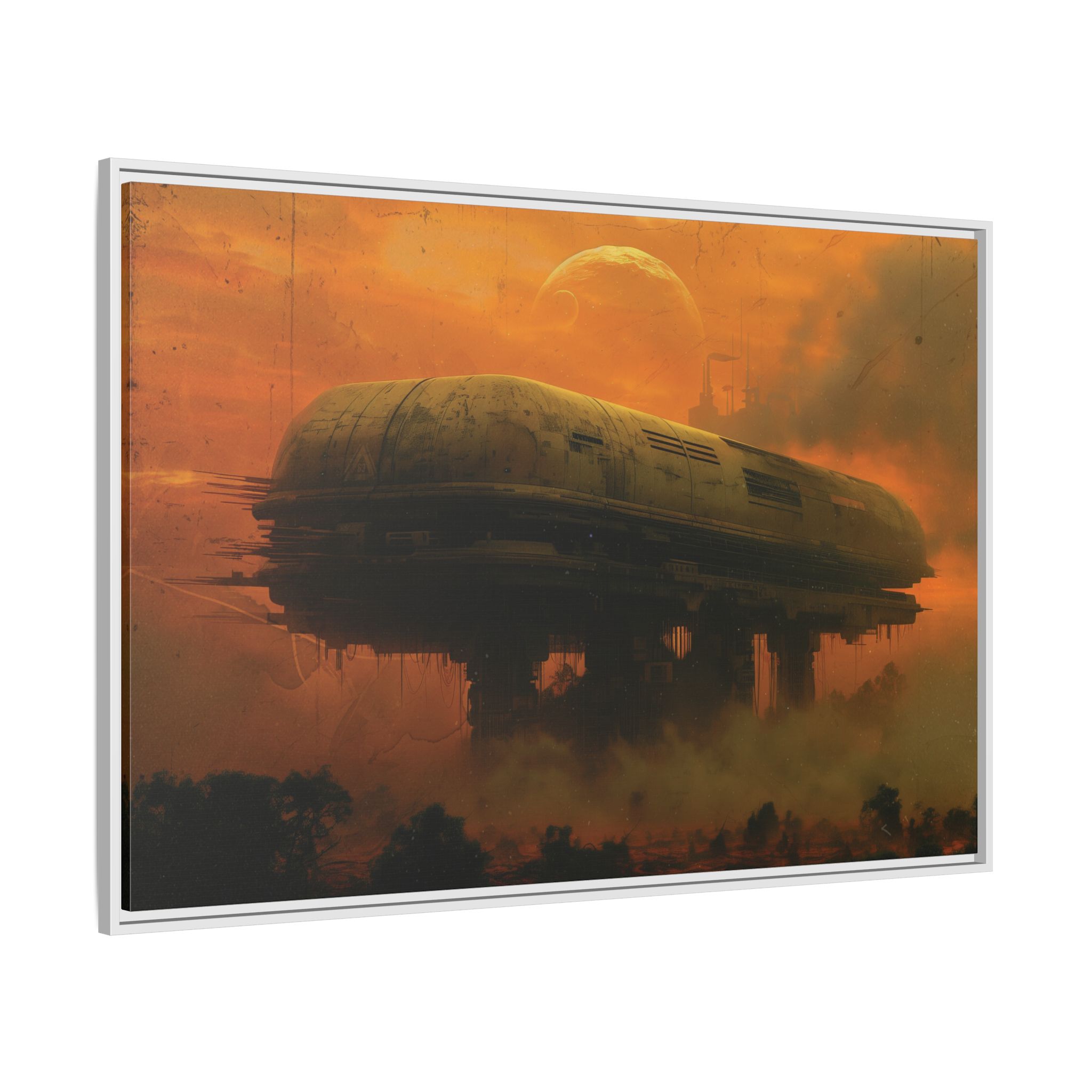 Base 63 v1 (Gold) - Framed Matt Canvas (Black, White, Brown,) - Image 22