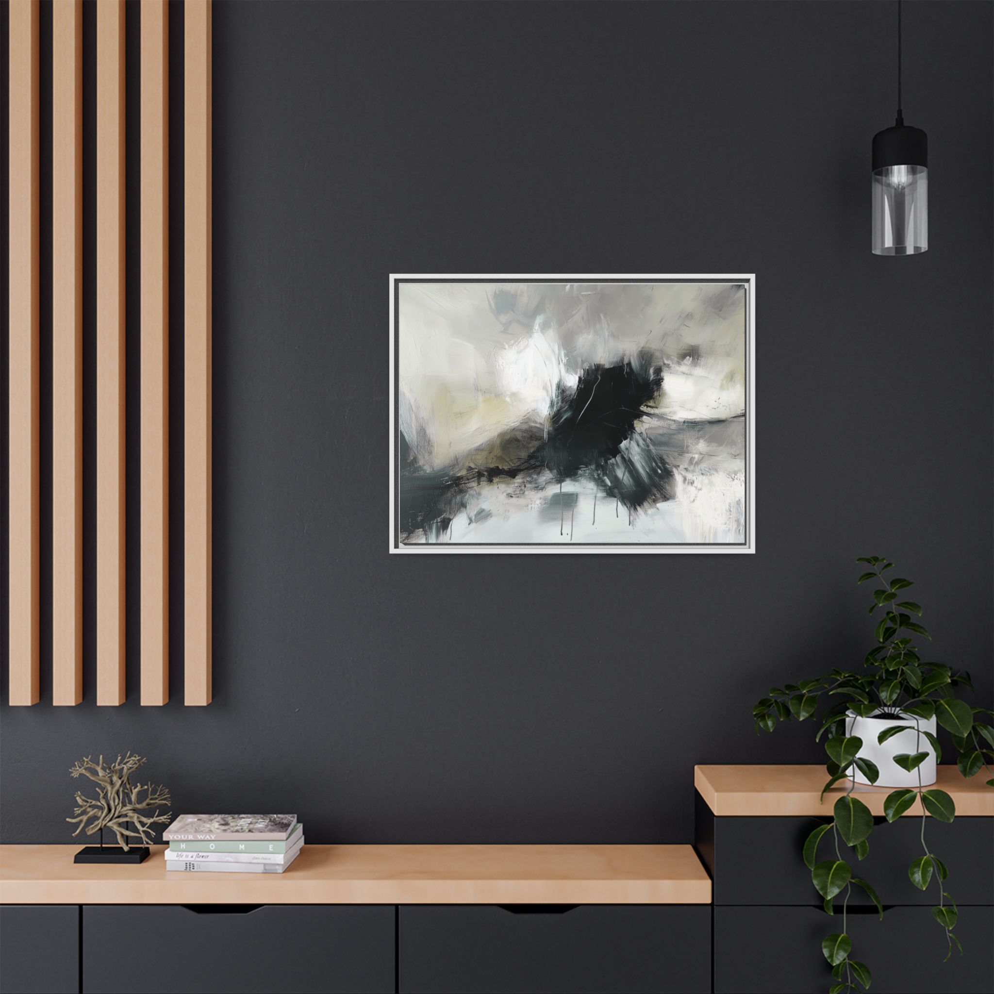 Black Cat White Kitten Three - Custom Frame - Image 28