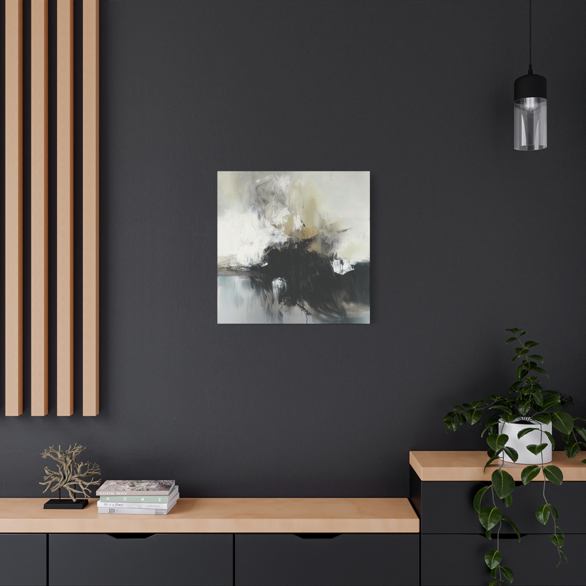 Black Cat White Kitten Four - Stretched Canvas - Image 8