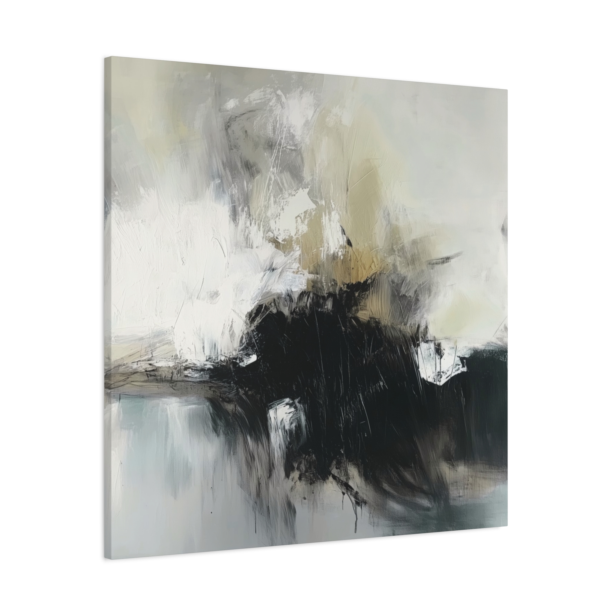 Black Cat White Kitten Four - Stretched Canvas - Image 14