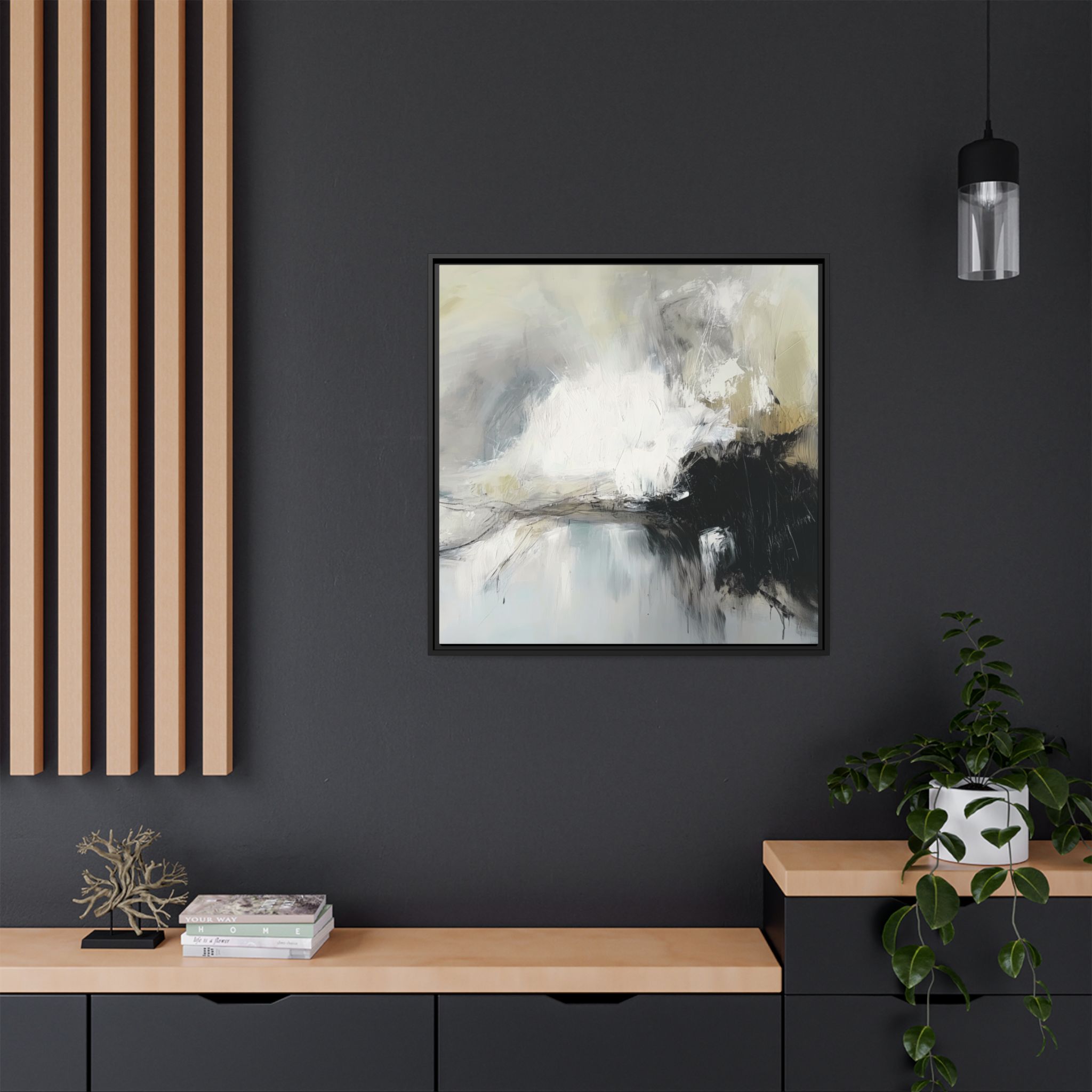 Black Cat White Kitten Four - Custom Frame - Image 56