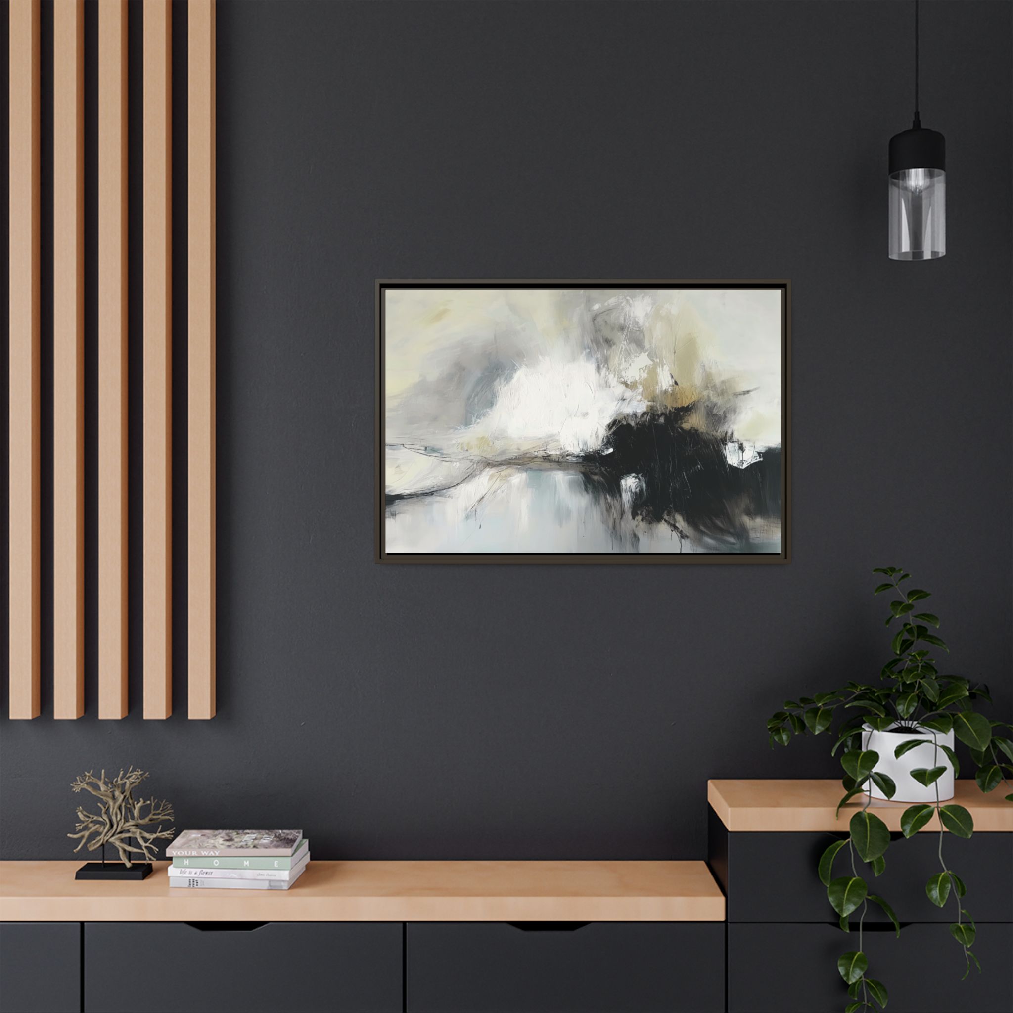 Black Cat White Kitten Four - Custom Frame - Image 32