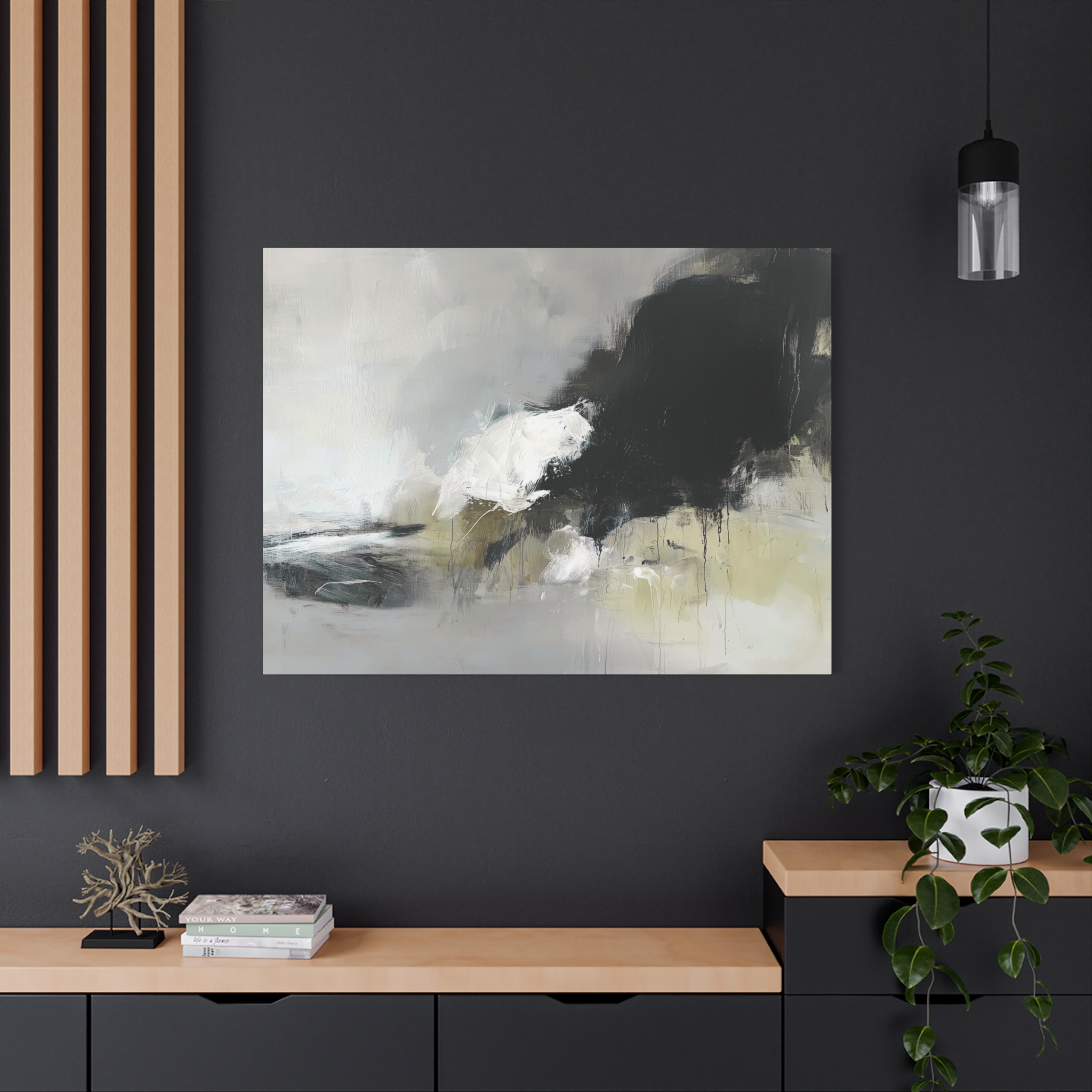 Black Cat White Kitten Two - Stretched Canvas - Image 32