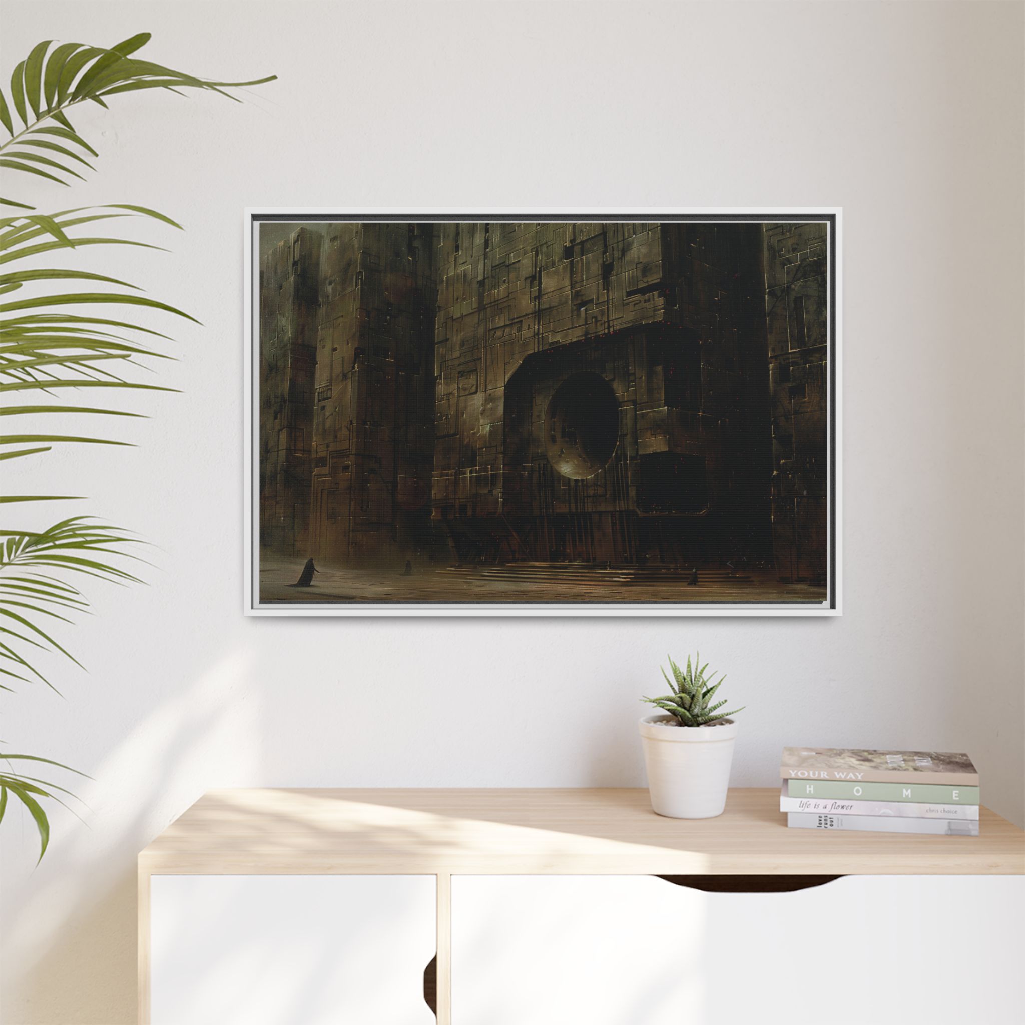 The dark lords return- Framed Matt Canvas (Black, White, Brown,) - Image 15