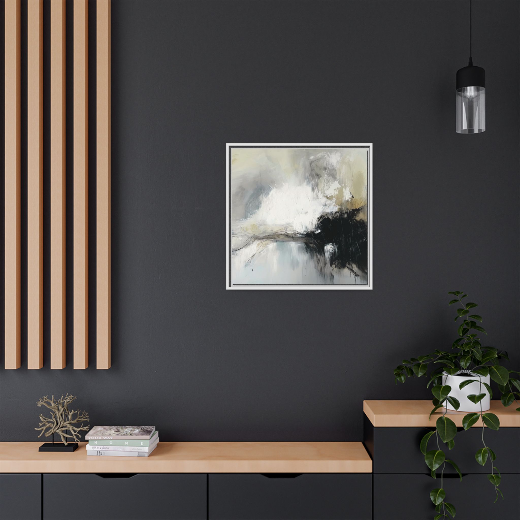 Black Cat White Kitten Four - Custom Frame - Image 64