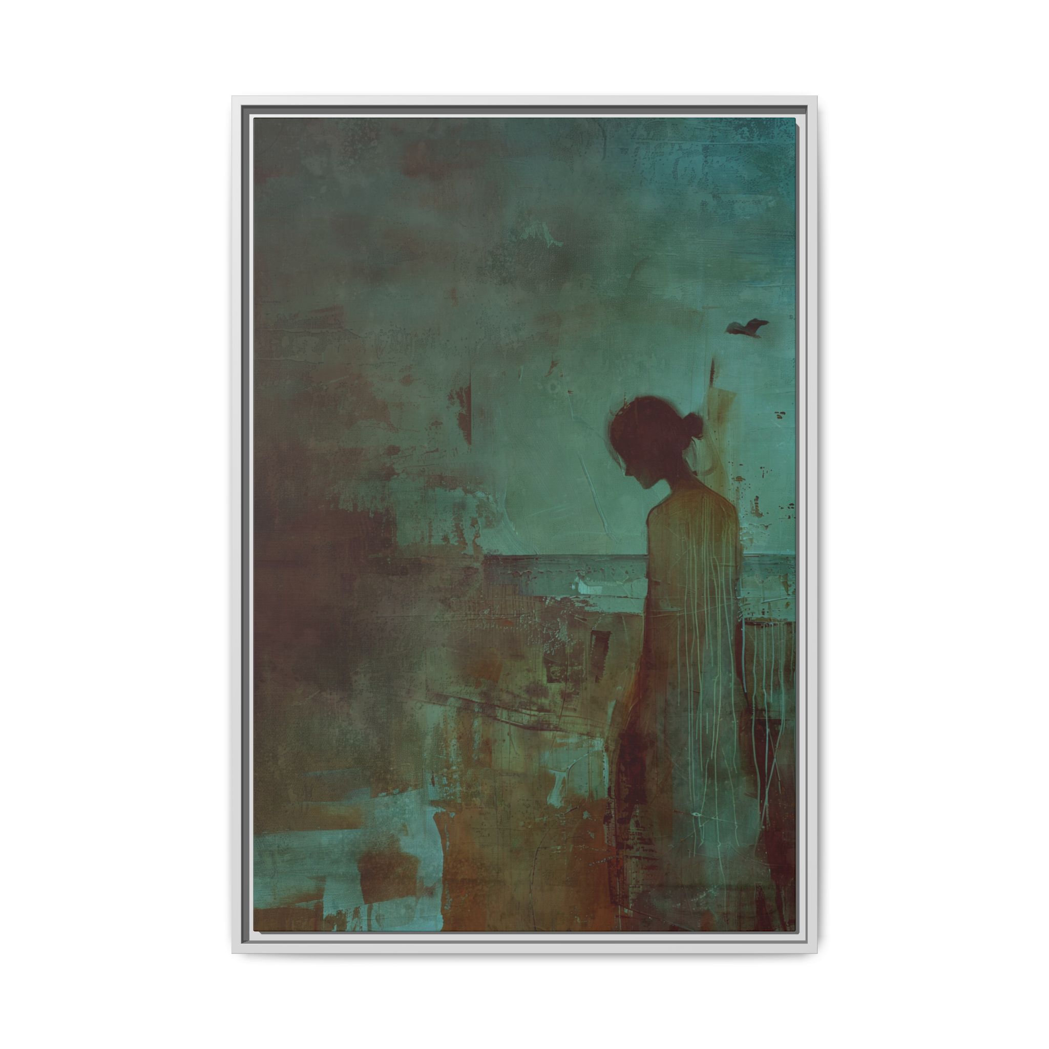 Beachside Walk - blues - Custom Frame - Image 29