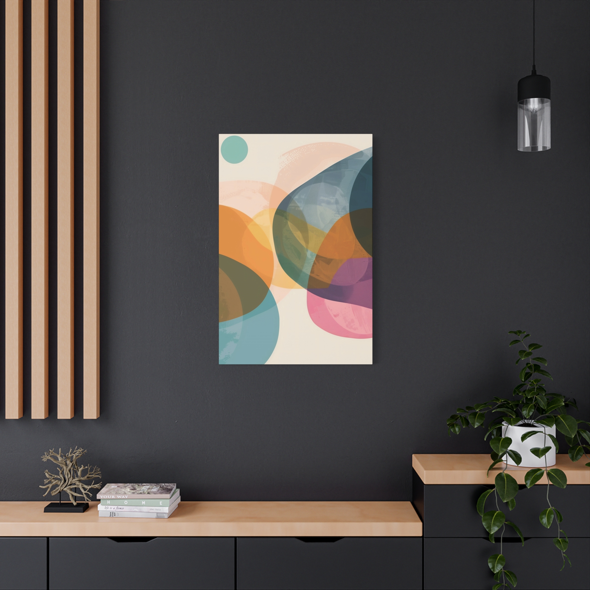 PomPom One , Adventure Palette - Stretched Canvas - Image 4