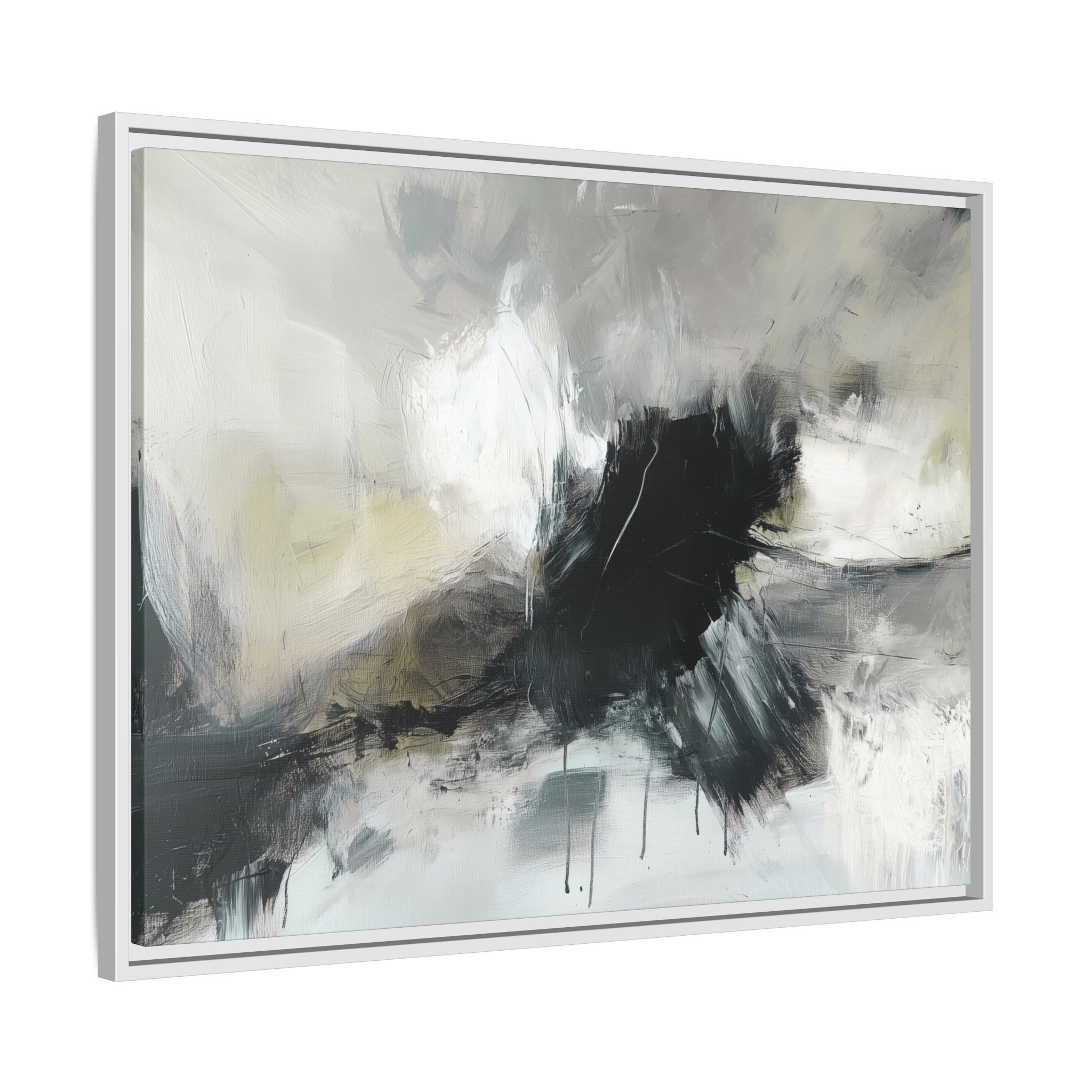 Black Cat White Kitten Three - Custom Frame - Image 26